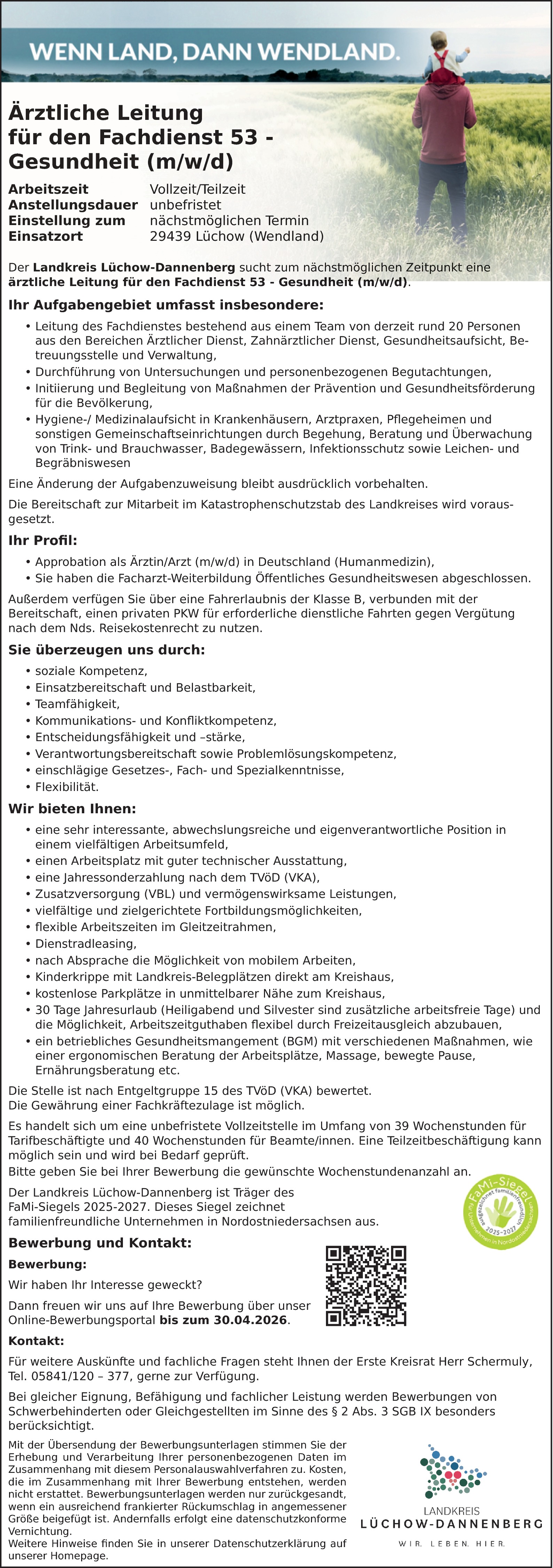 Ärztlicher Leiter (m/w/d)