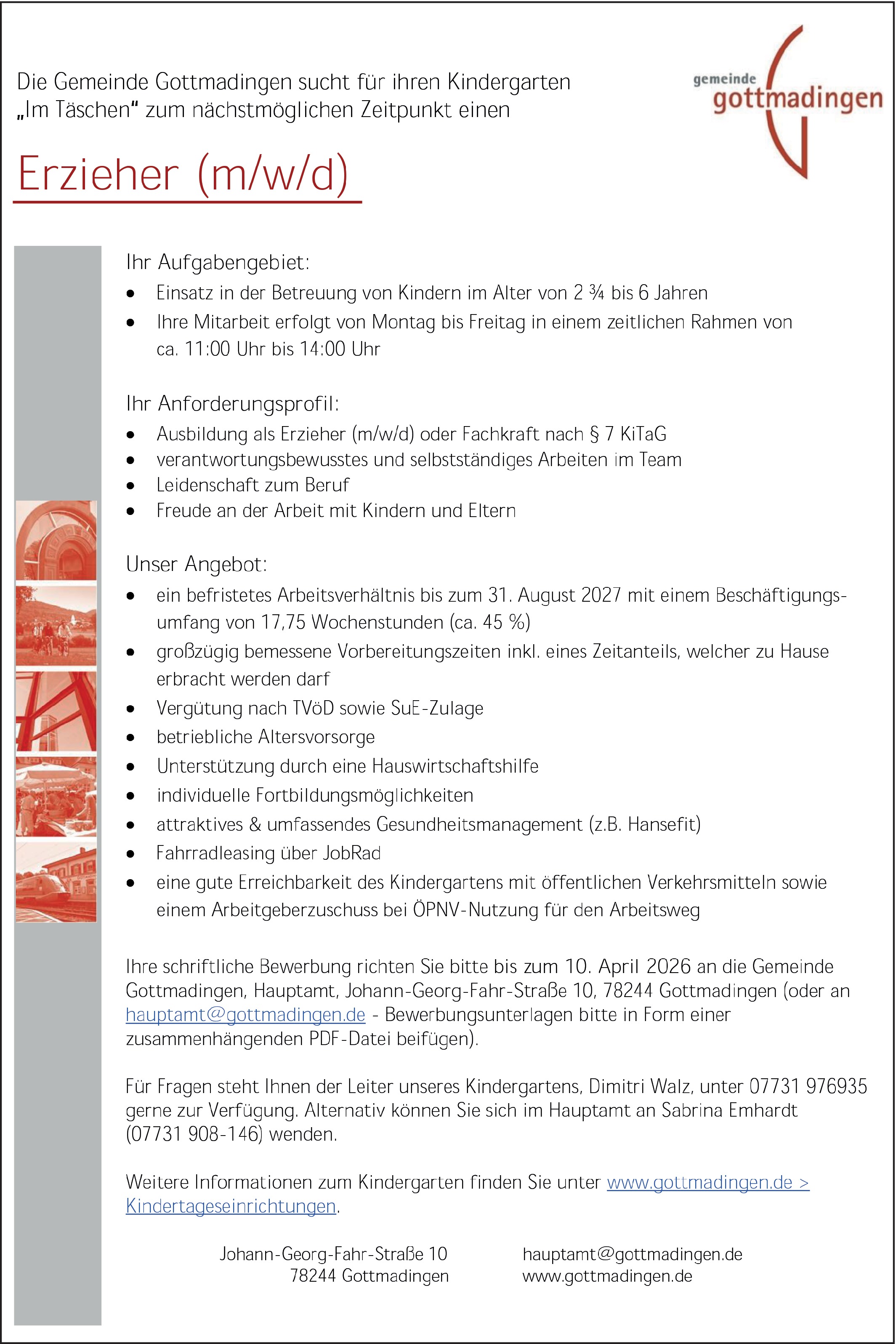 Erzieher oder pädagogische Fachkraft (m/w/d)