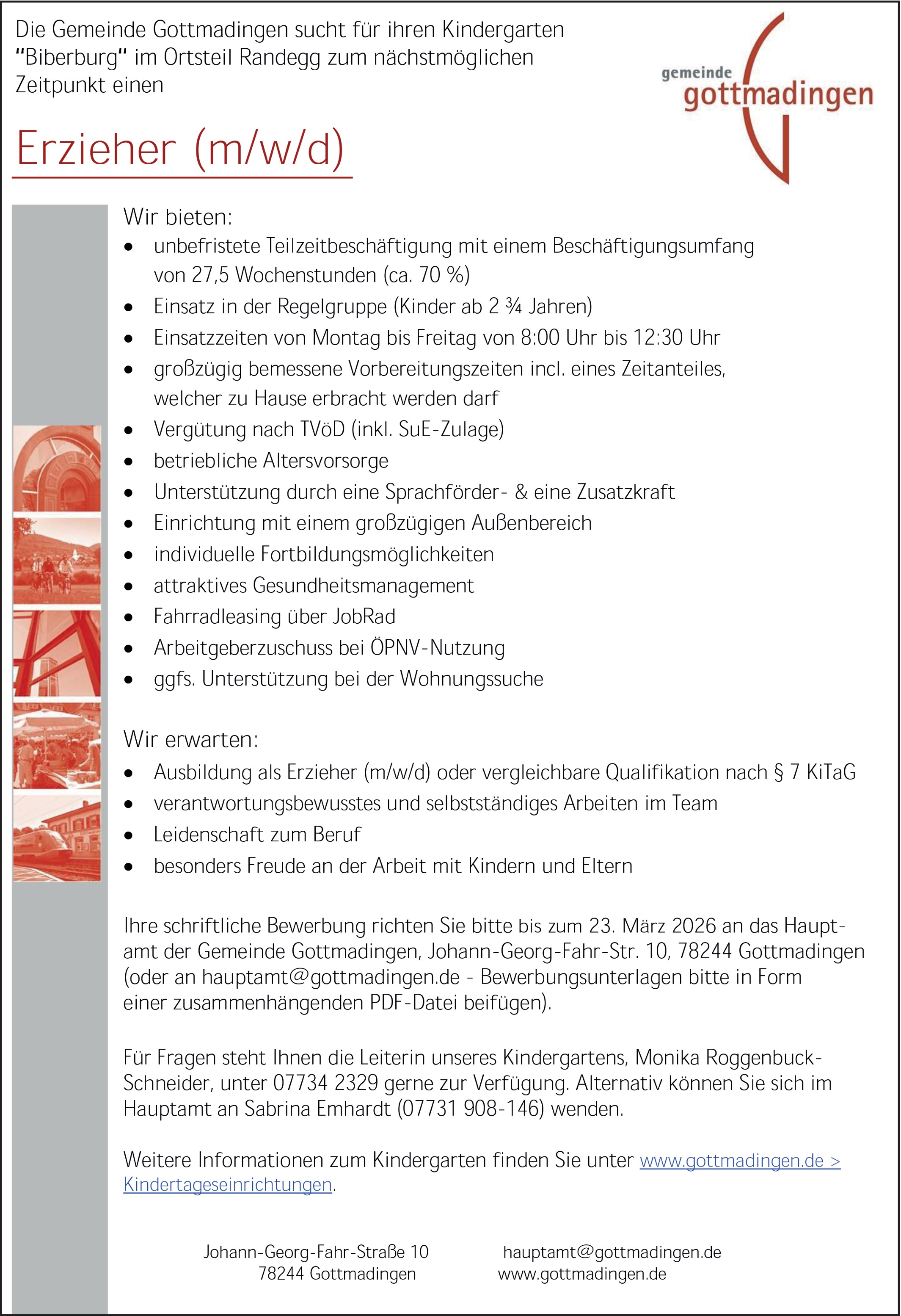 Erzieher Kindergarten (m/w/d)