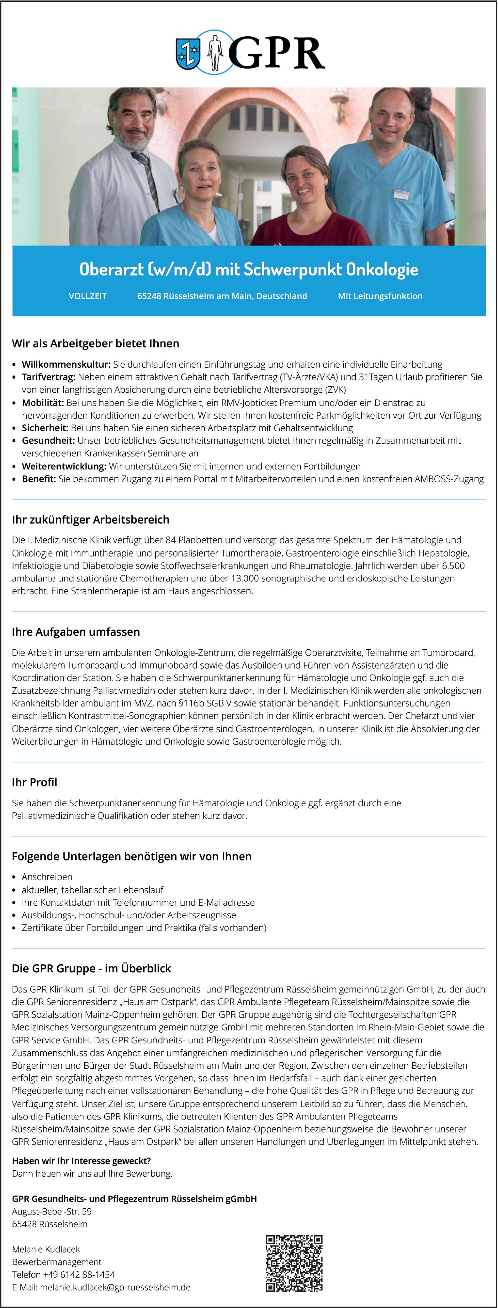 Oberarzt m/w/d Onkologie