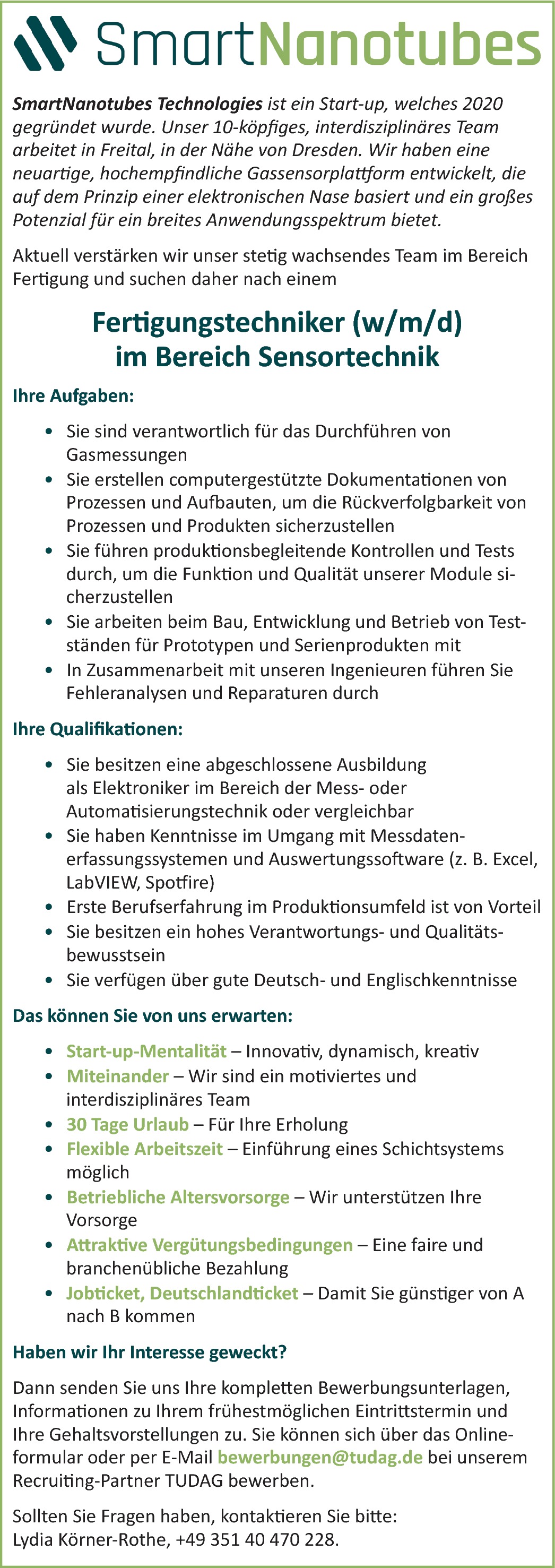 Fertigungstechniker m/w/d