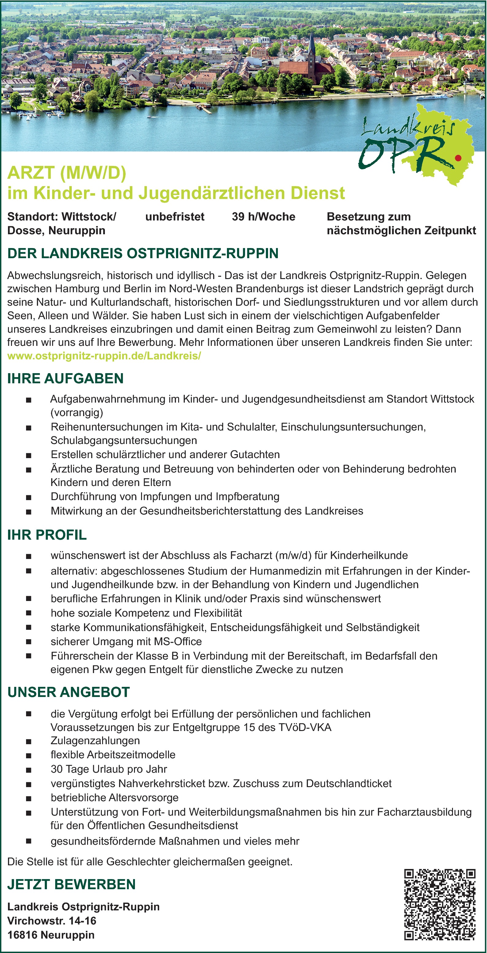 Facharzt Kinder- und Jugendheilkunde (m/w/d)