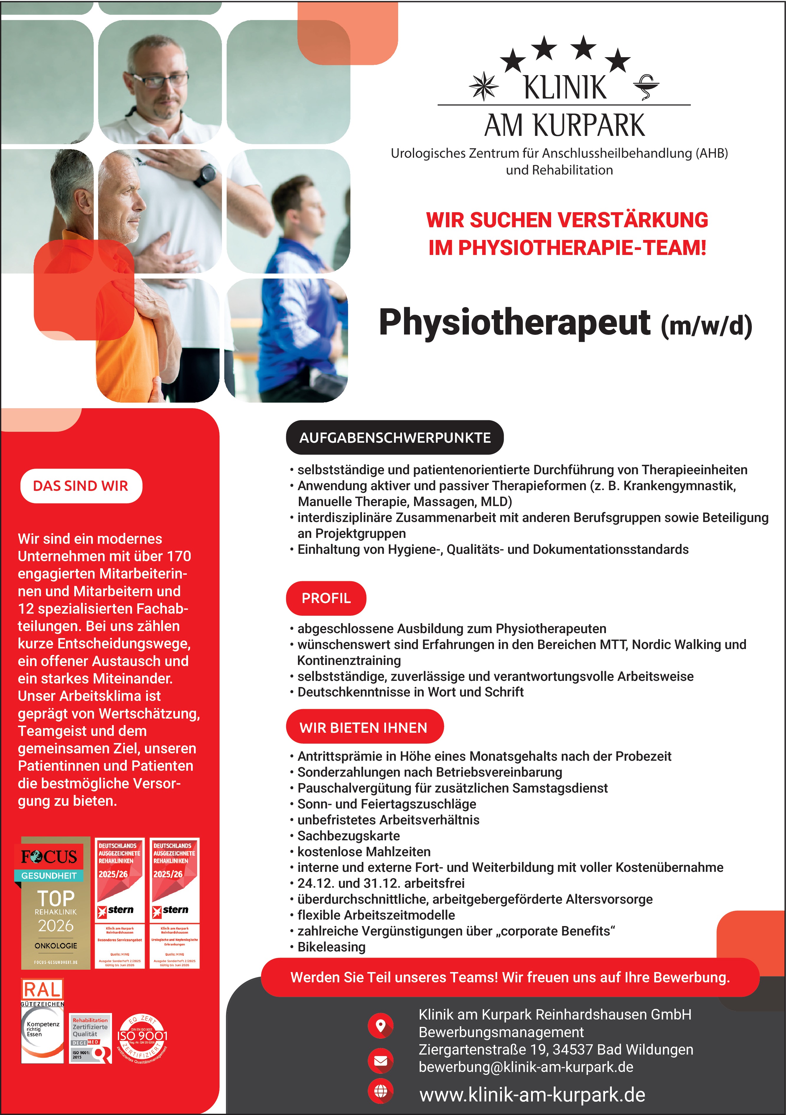 Physiotherapeut m/w/d