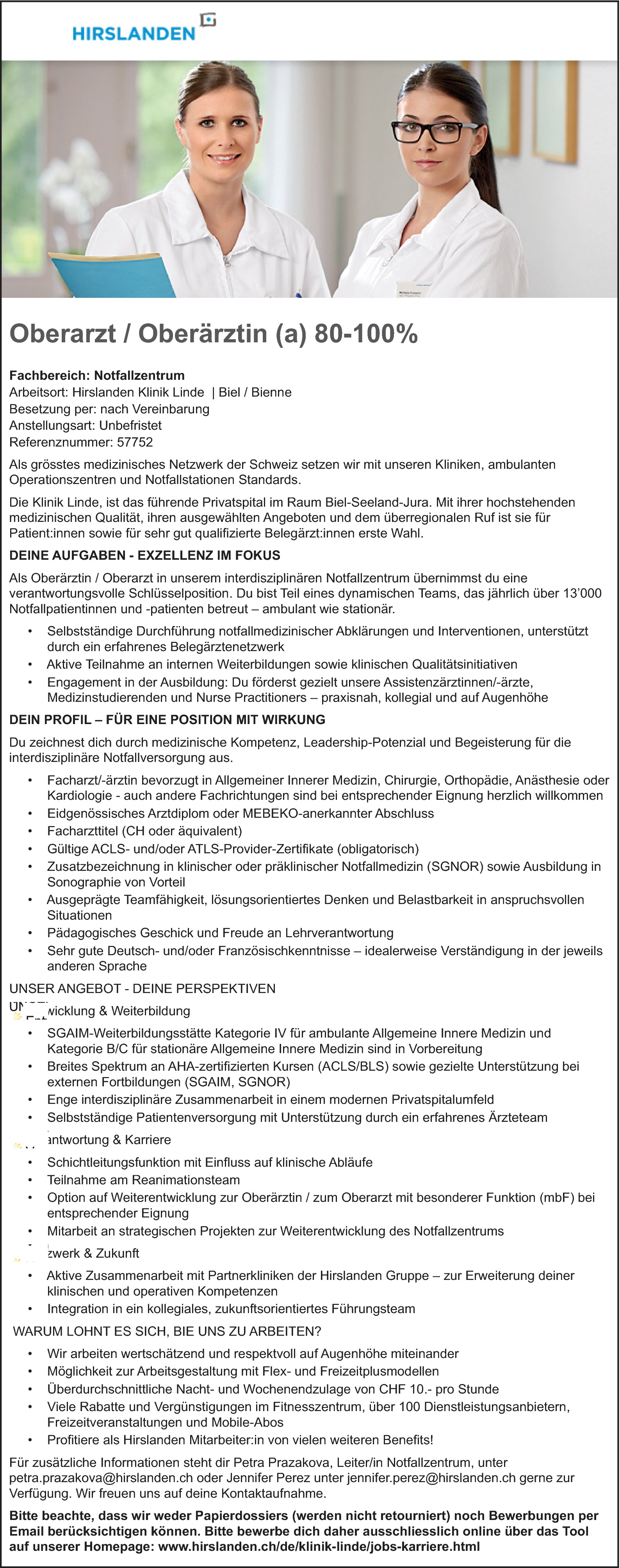 Oberarzt m/w/d Notfallmedizin