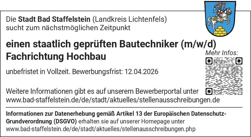 Bautechniker m/w/d Fachrichtung Hochbau