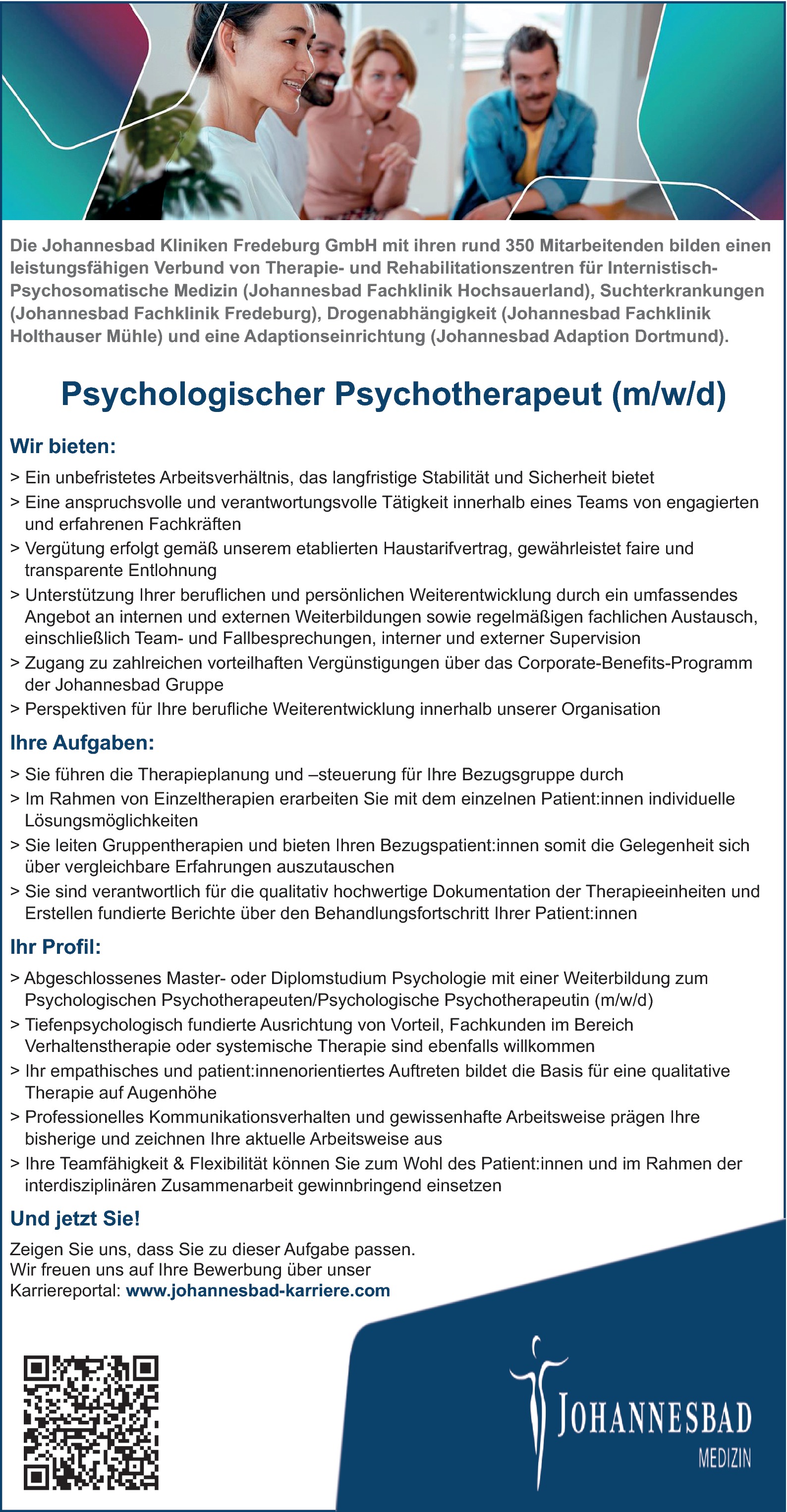 Psychologischer Psychotherapeut (m/w/d)