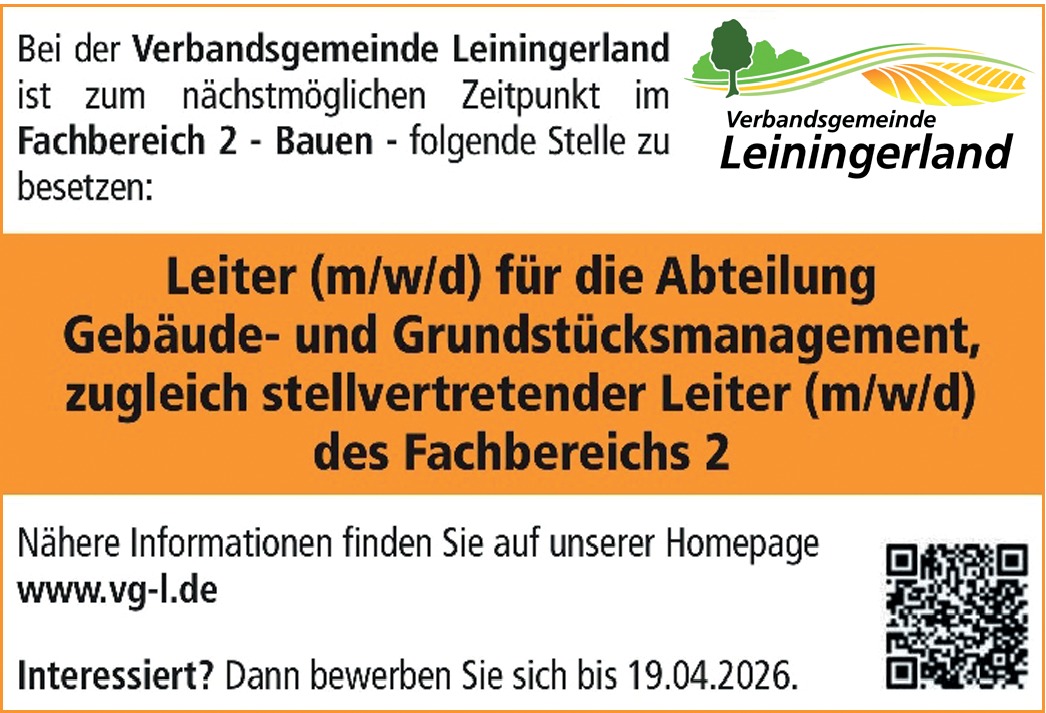 Abteilungsleiter (m/w/d) - Gebäude- und Grundstücksmanagement