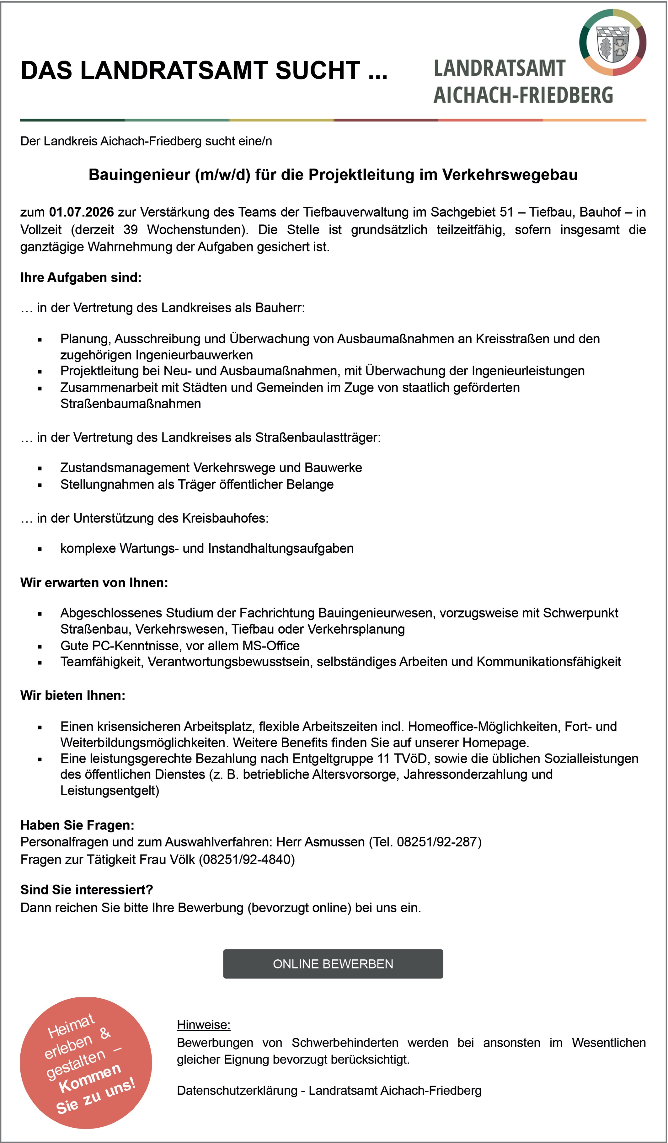 Bauingenieur (m/w/d)