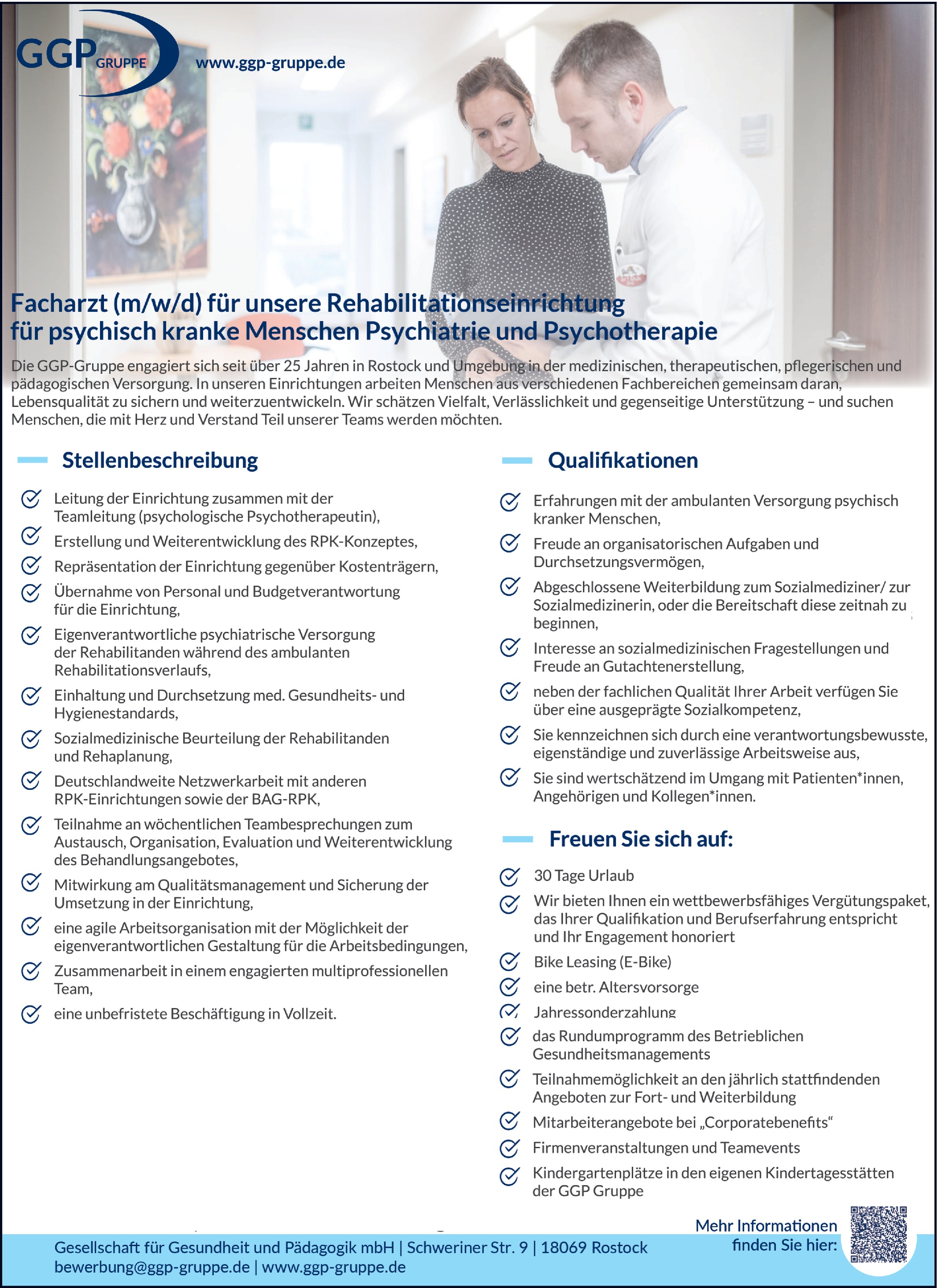 Facharzt für Psychiatrie und Psychotherapie (m/w/d) (m/w/d)