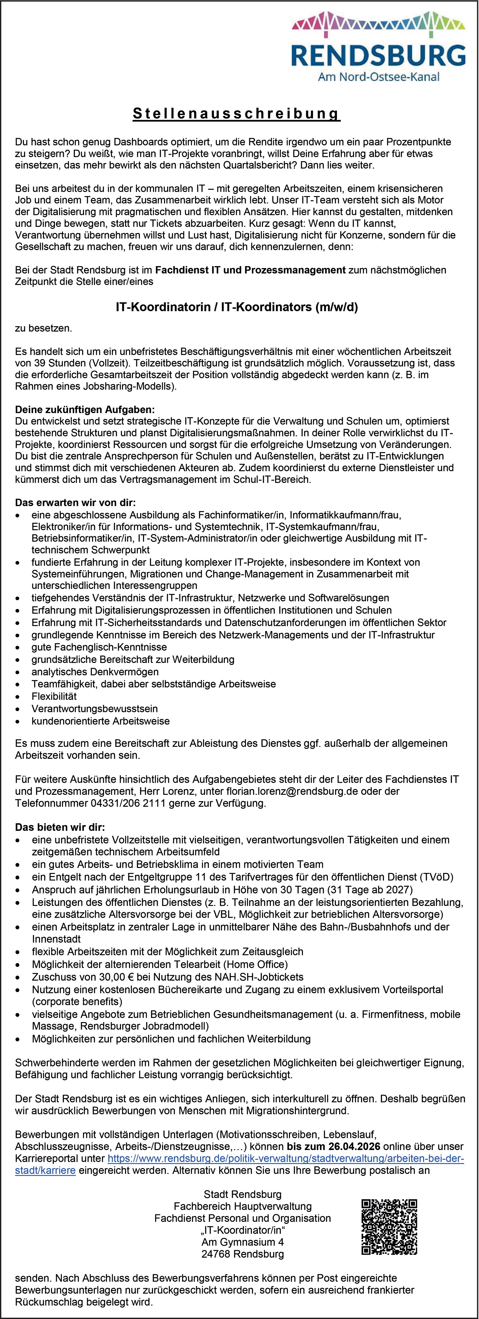 IT-Koordinatorin / IT-Koordinators (m/w/d)