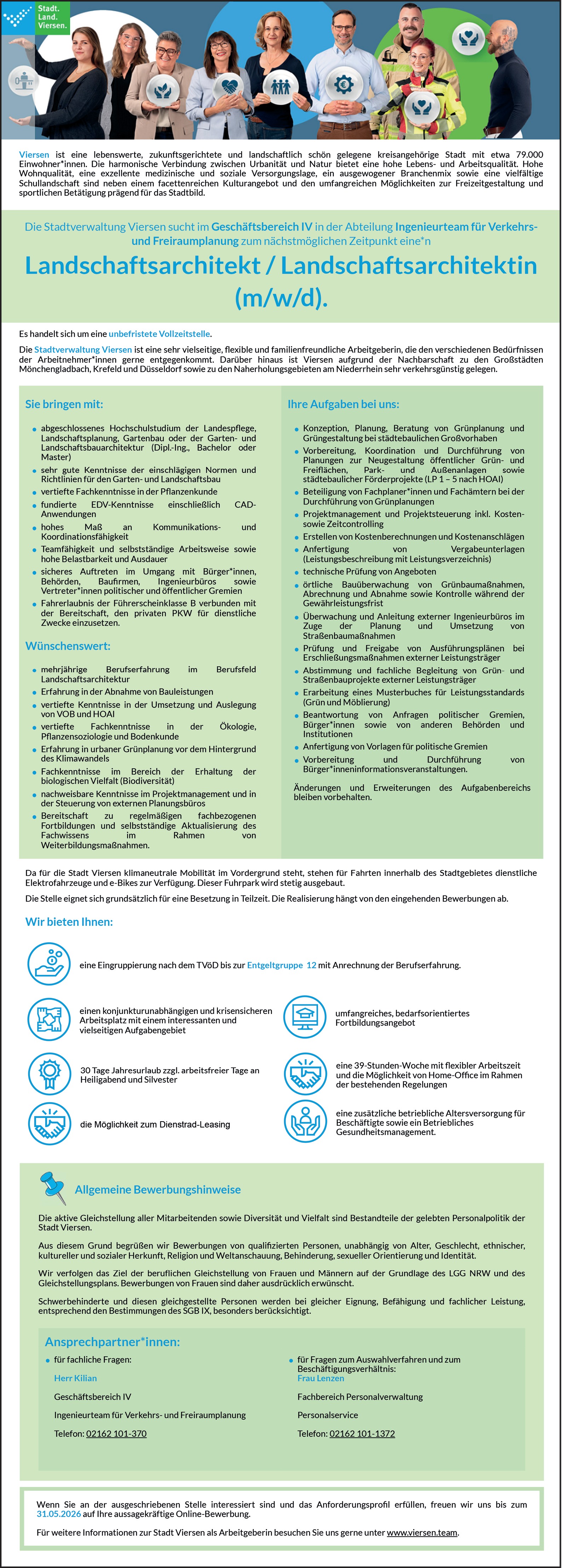 Landschaftsarchitekt / Landschaftsarchitektin (m/w/d)