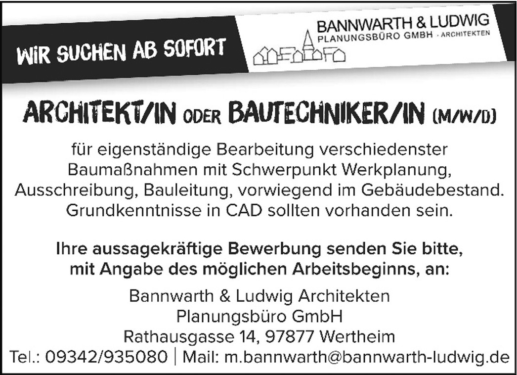 Architekt (m/w/d)