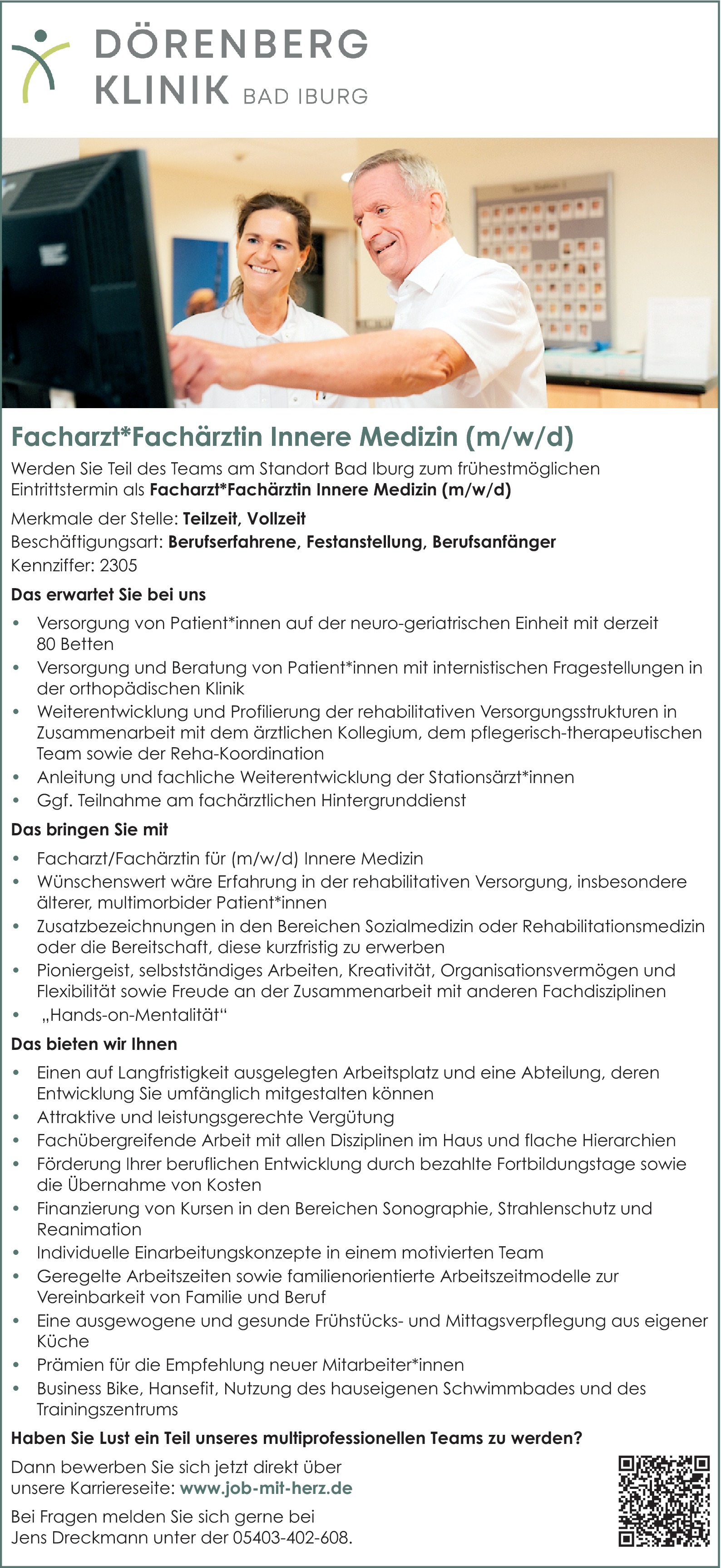 Facharzt/ Innere Medizin m/w/d