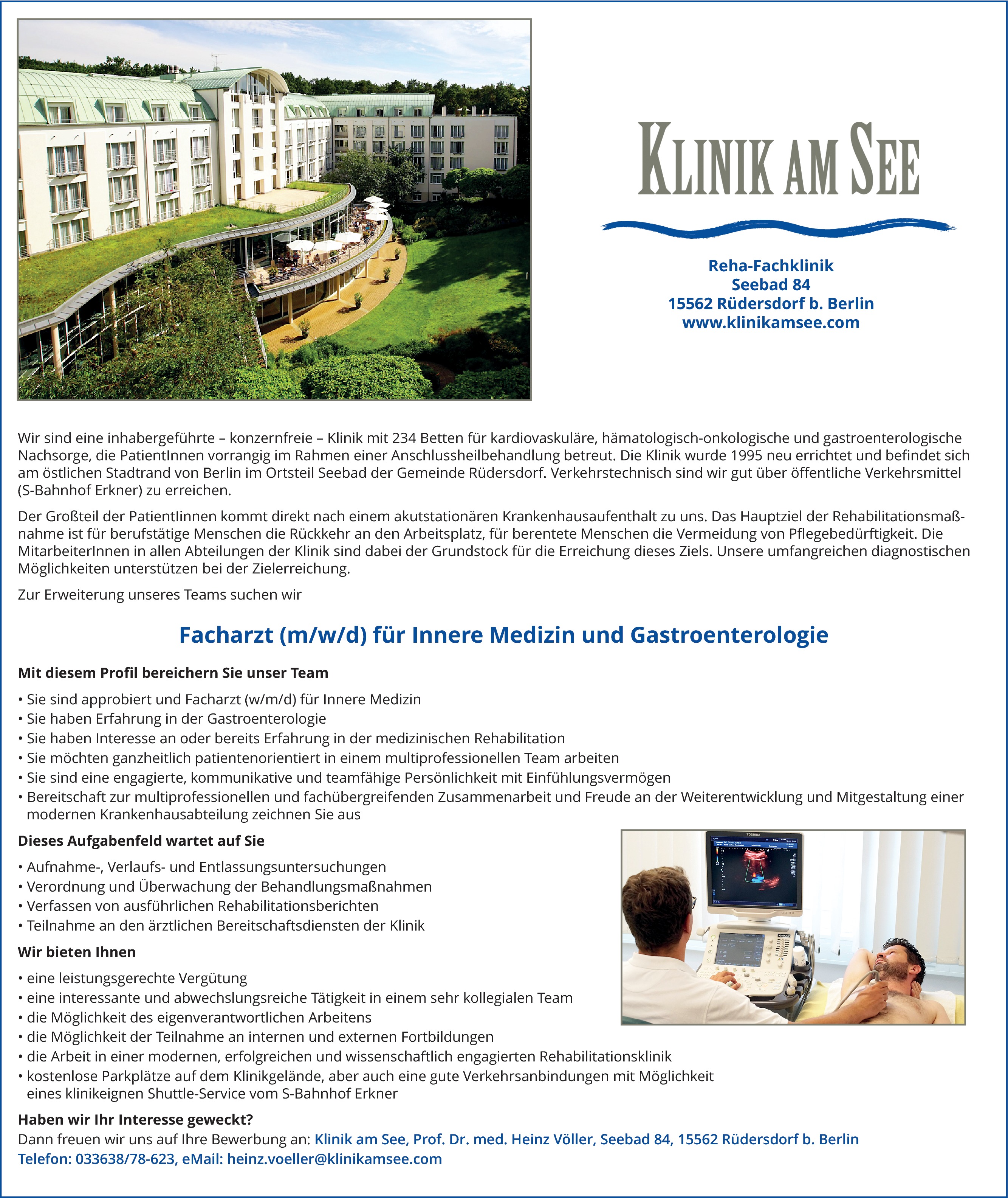 Facharzt für Innere Medizin und Gastroenterologie m/w/d