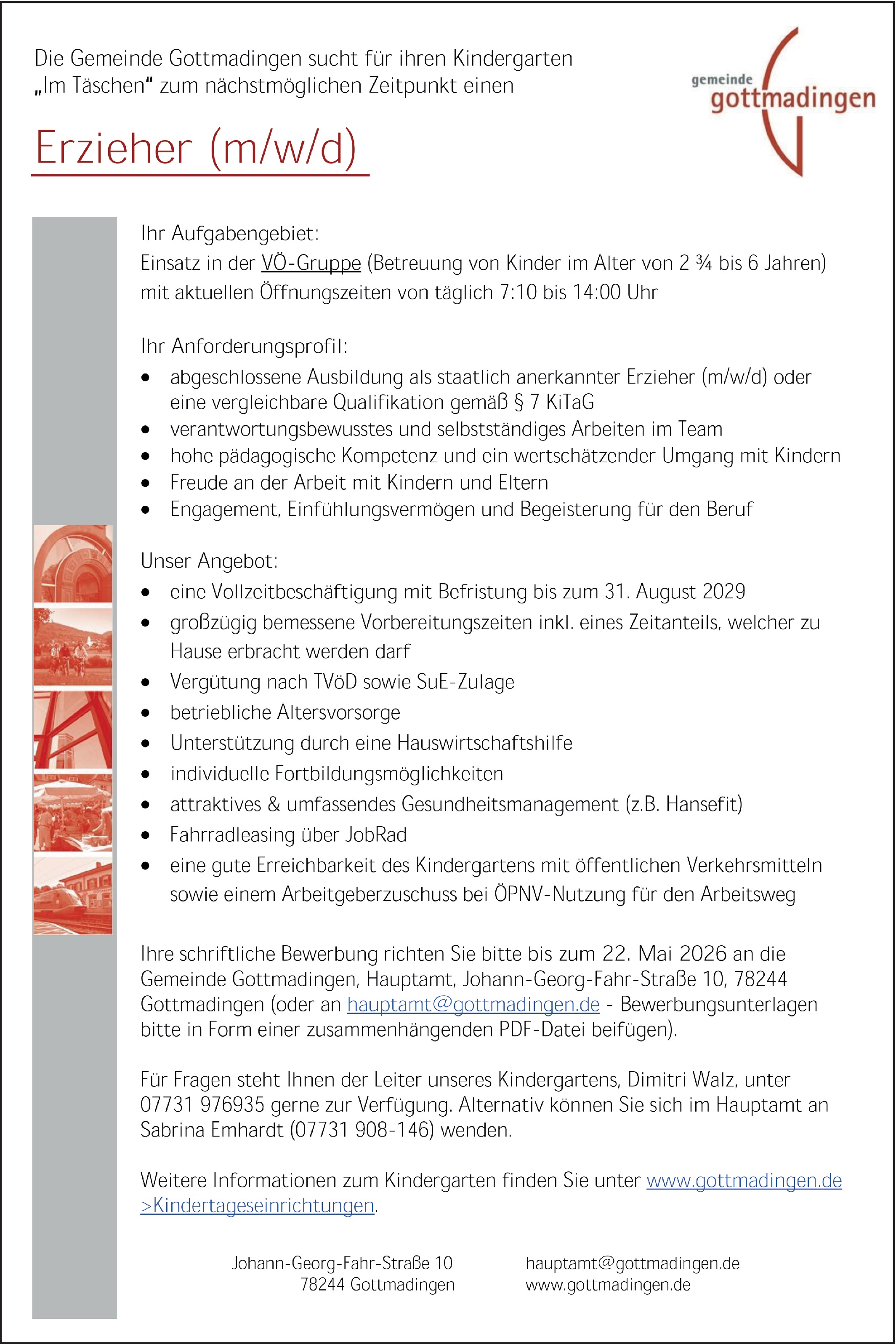Erzieher oder pädagogische Fachkraft (m/w/d)