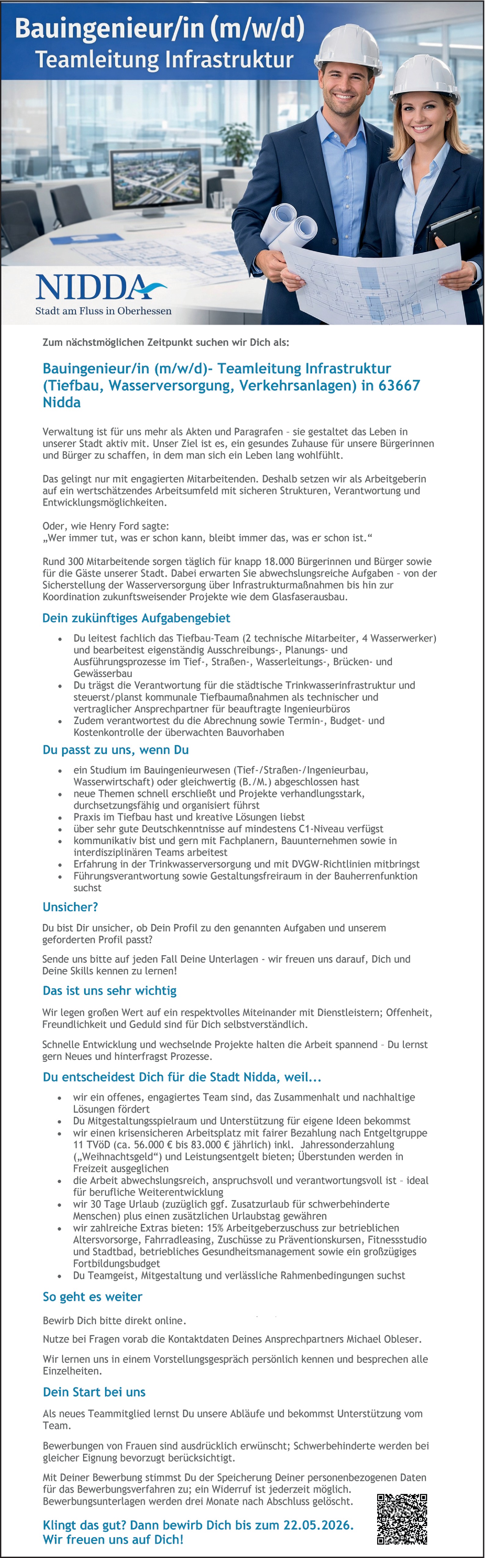 Straßenbauingenieur/in öffentlicher Dienst