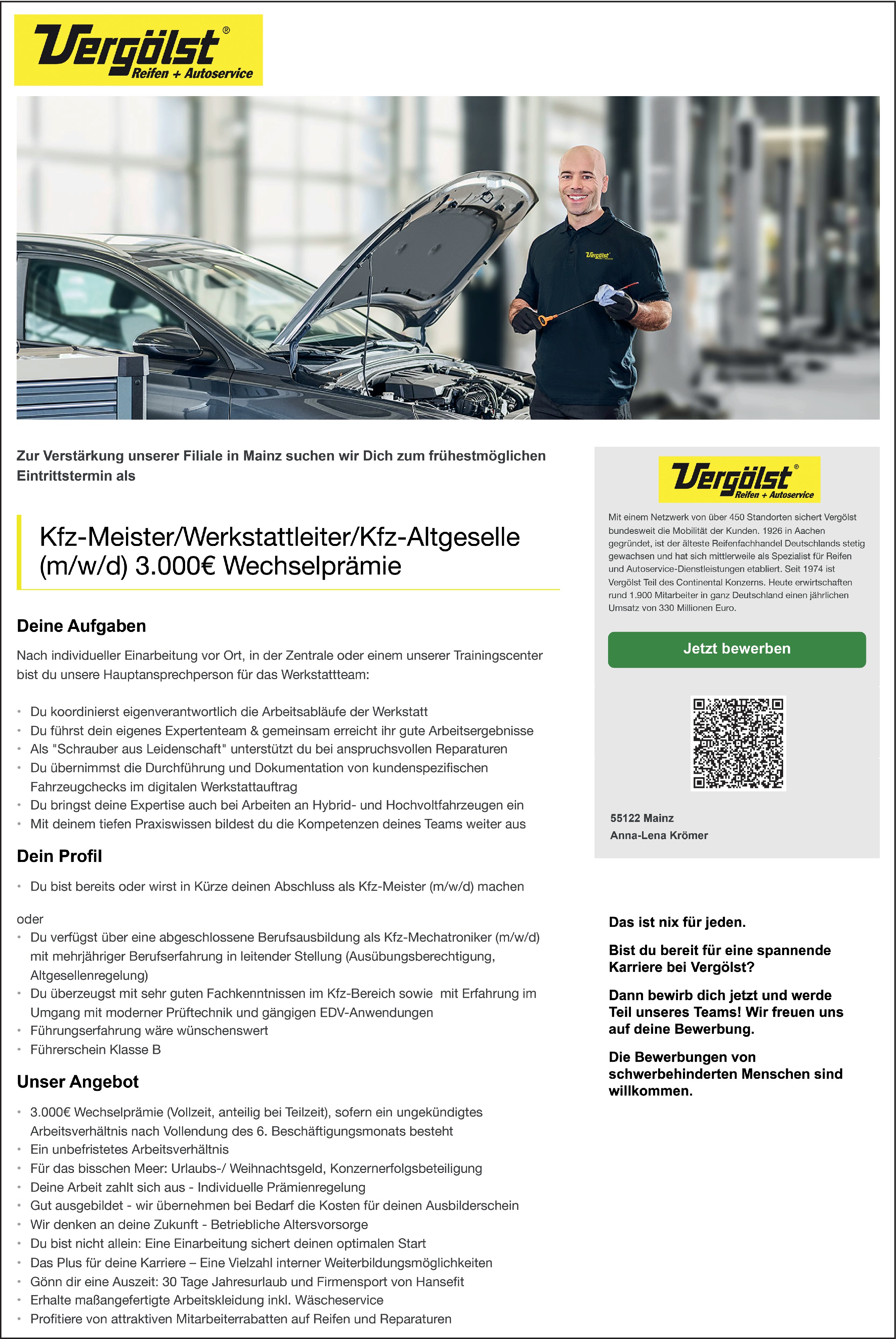 KFZ-Mechatroniker m/w/d