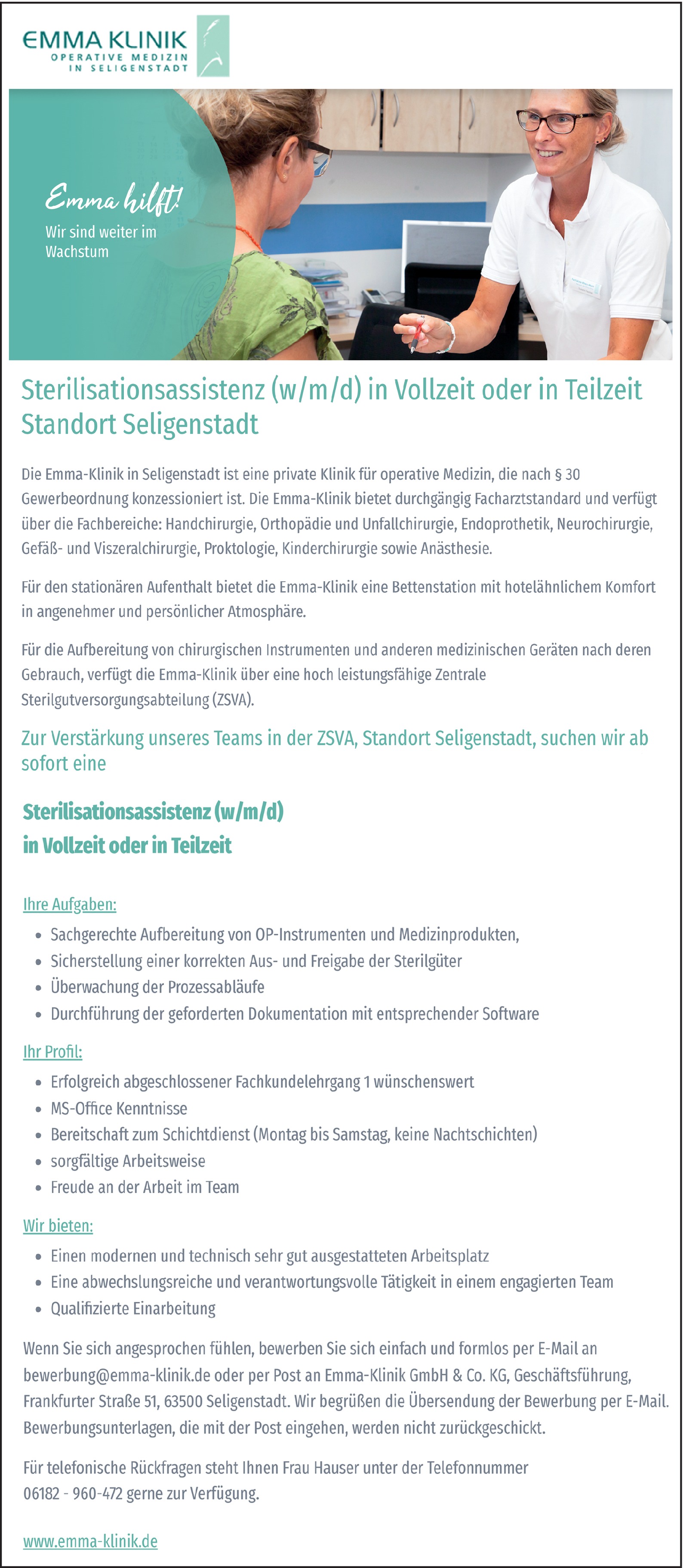 Sterilisationsassistent/in w/m/d
