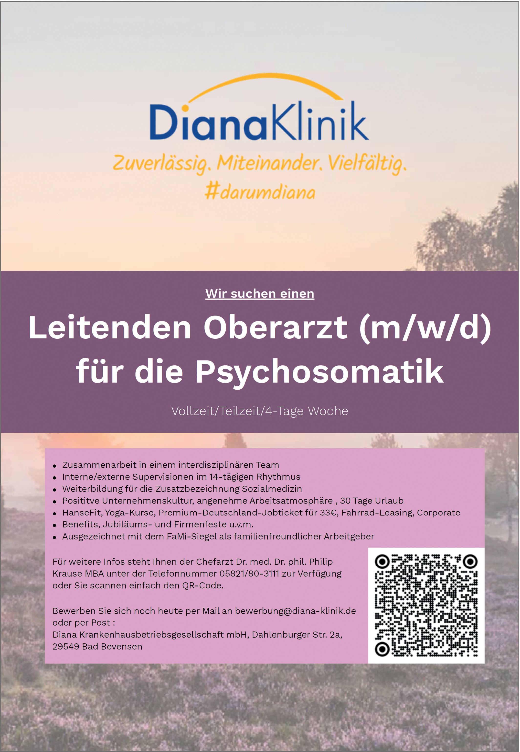 Leitender Oberarzt m/w/d für die Psychosomatik