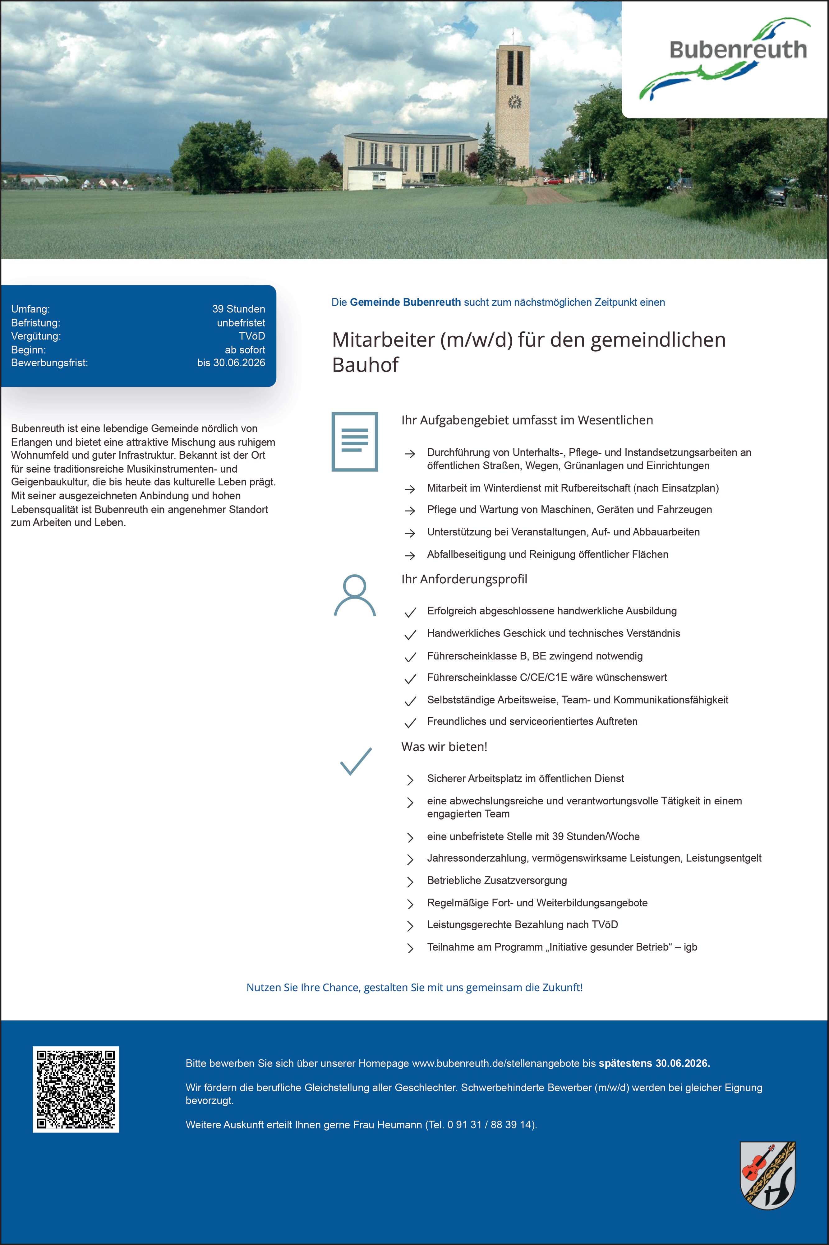 Bauhofmitarbeiter / Mechatroniker / Schlosser (m/w/d)