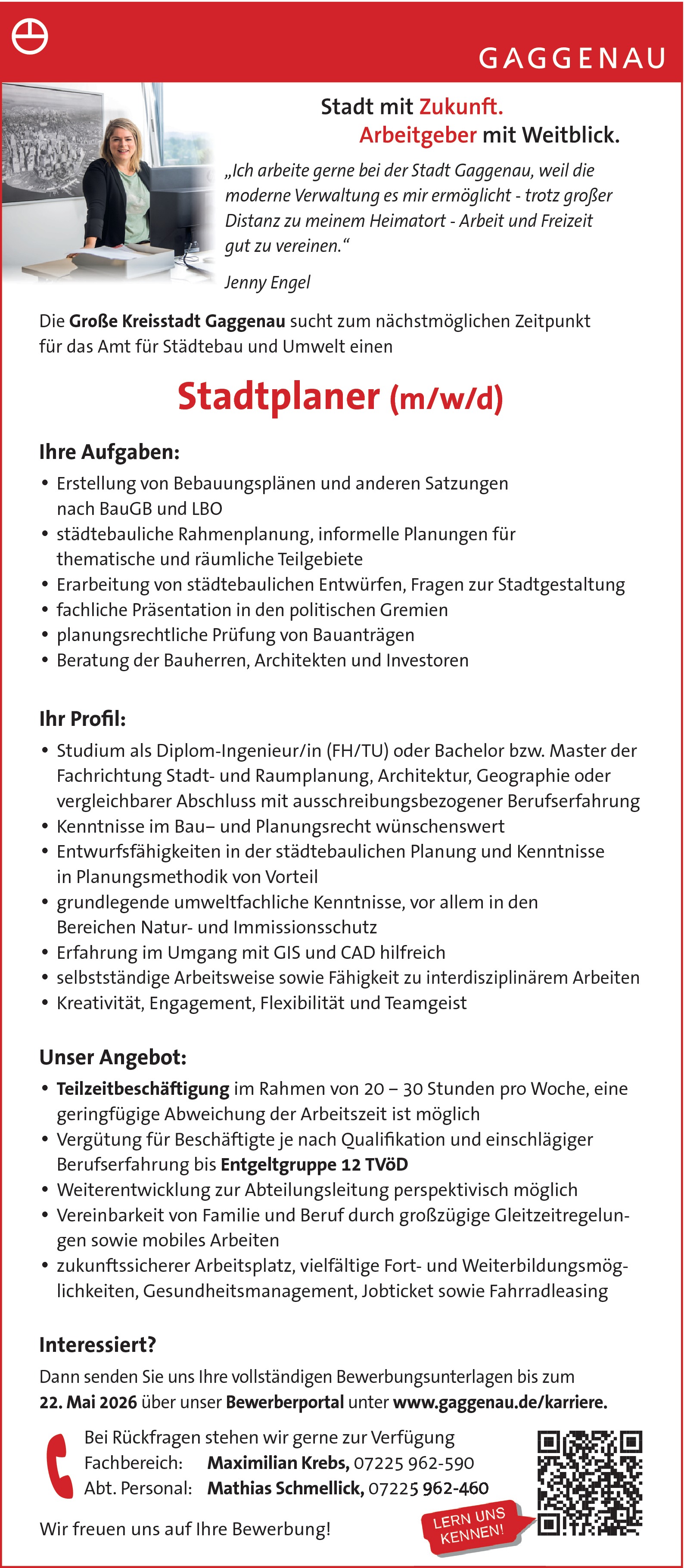 Stadtplaner / Ingenieur Architektur (m/w/d)