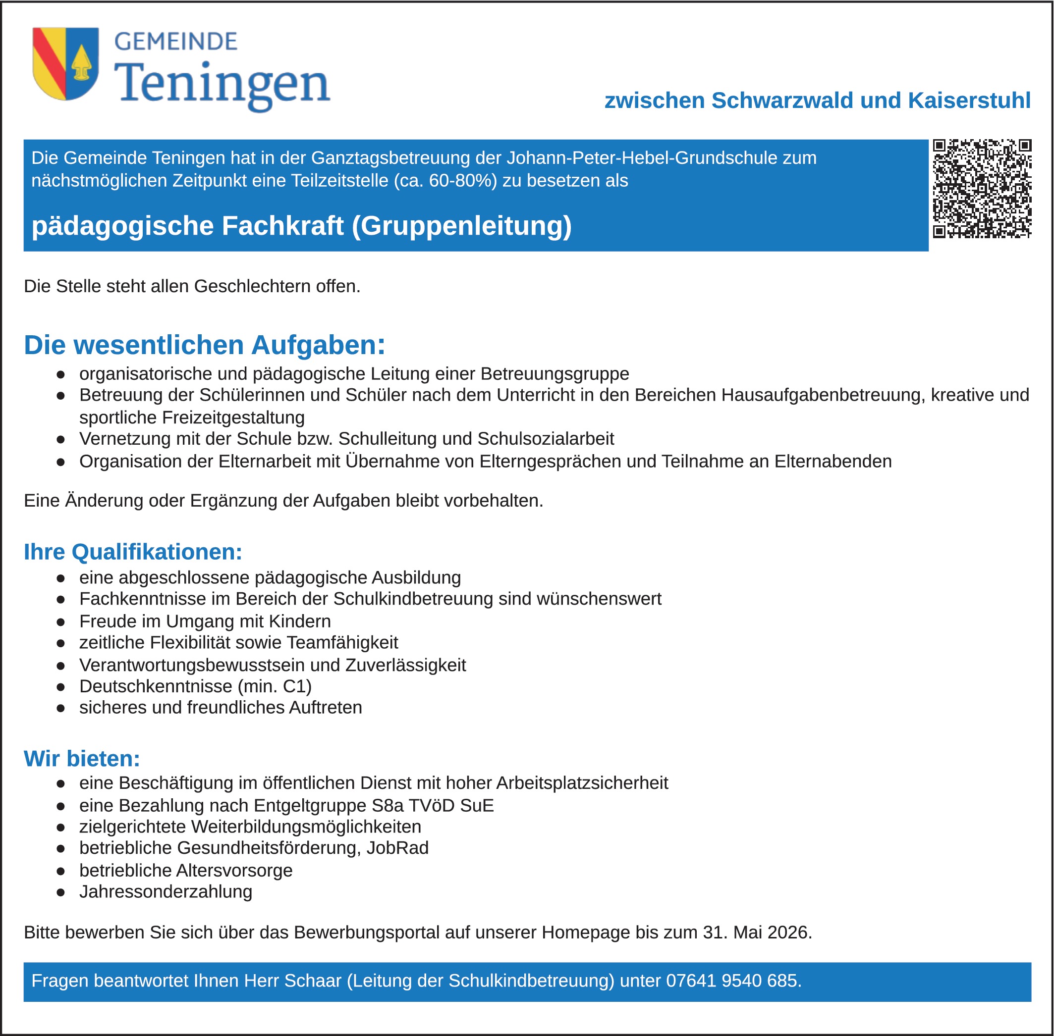 Pädagoge Pädagogin m/w/d