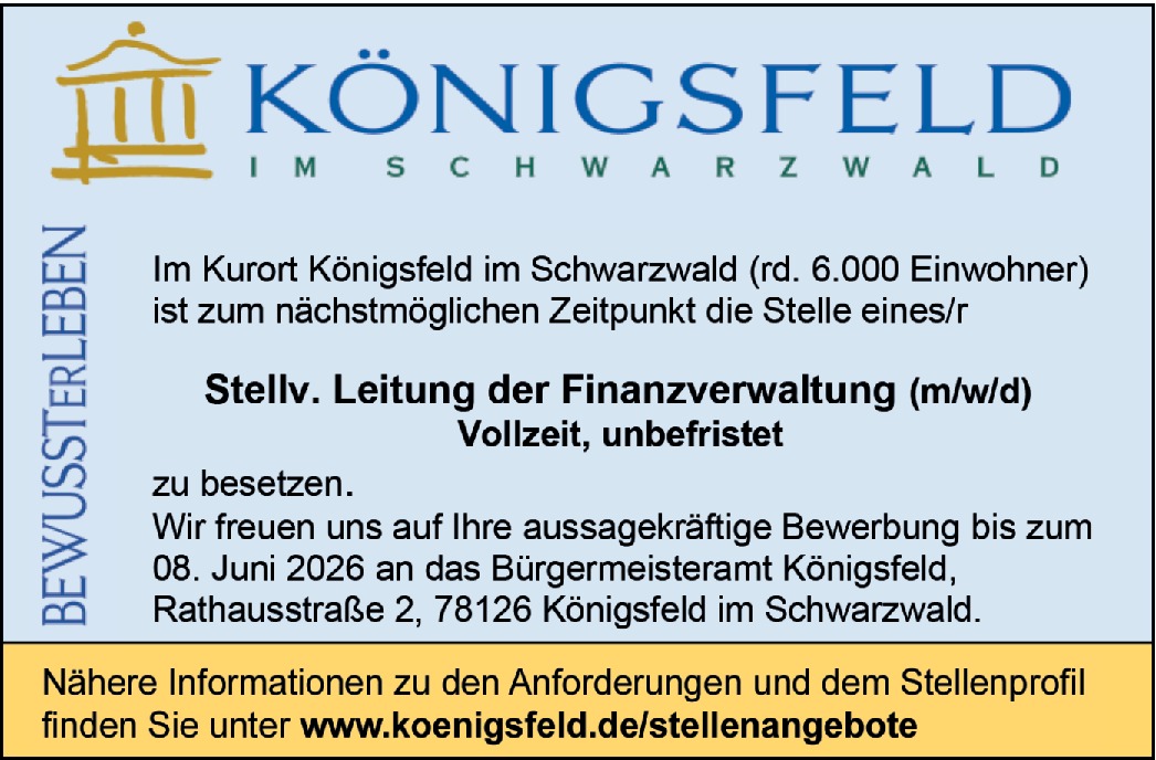 Stellv. Leitung der Finanzverwaltung (m/w/d)