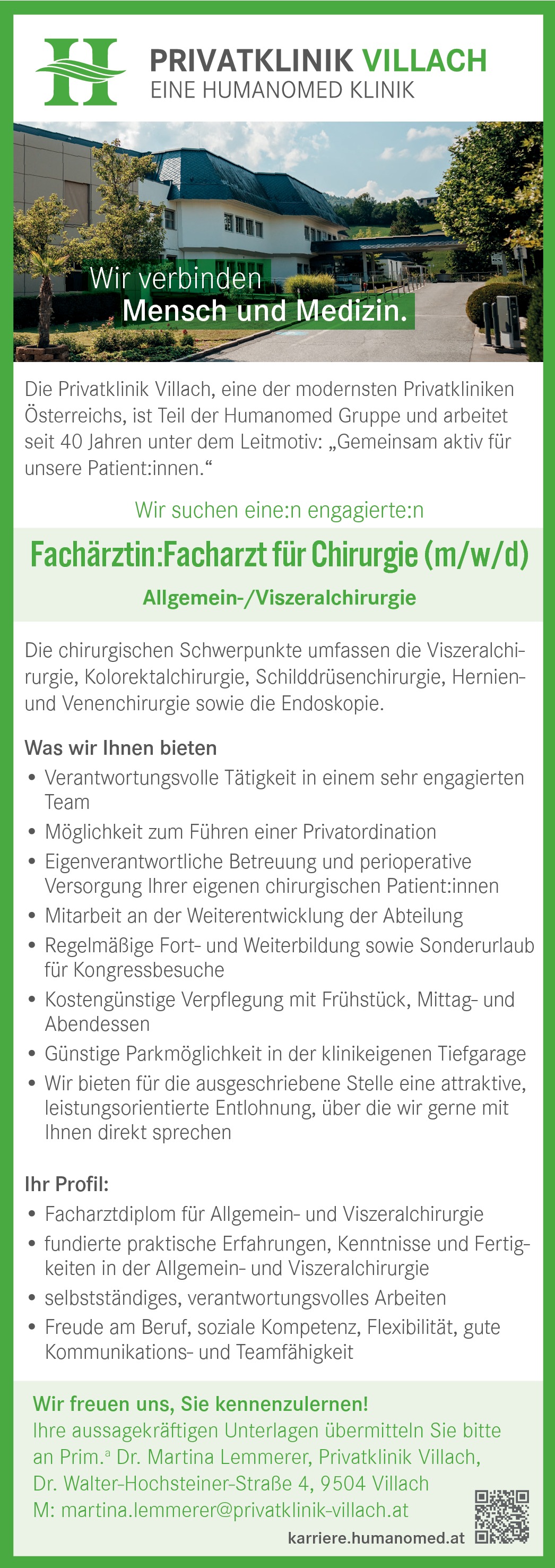 Fachärztin / Facharzt für Chirurgie