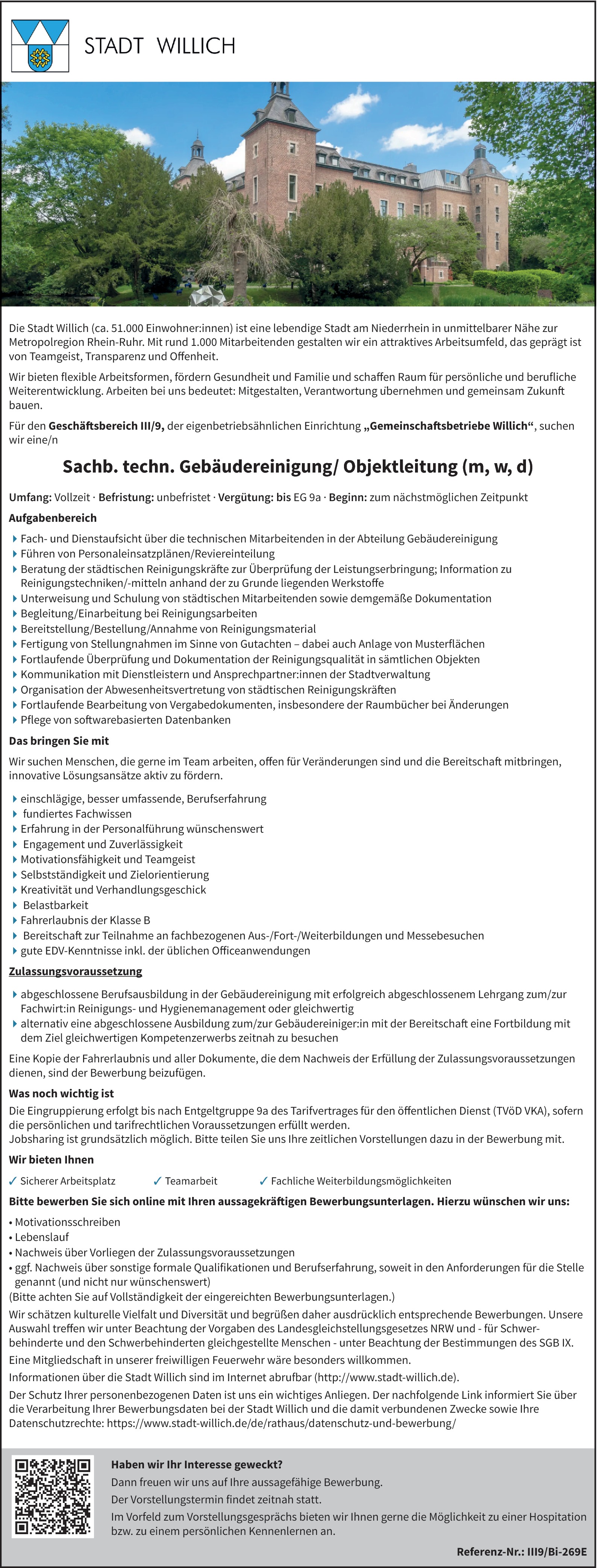 Sachbearbeiter/in m/w/d Techn.Gebäudereinigung