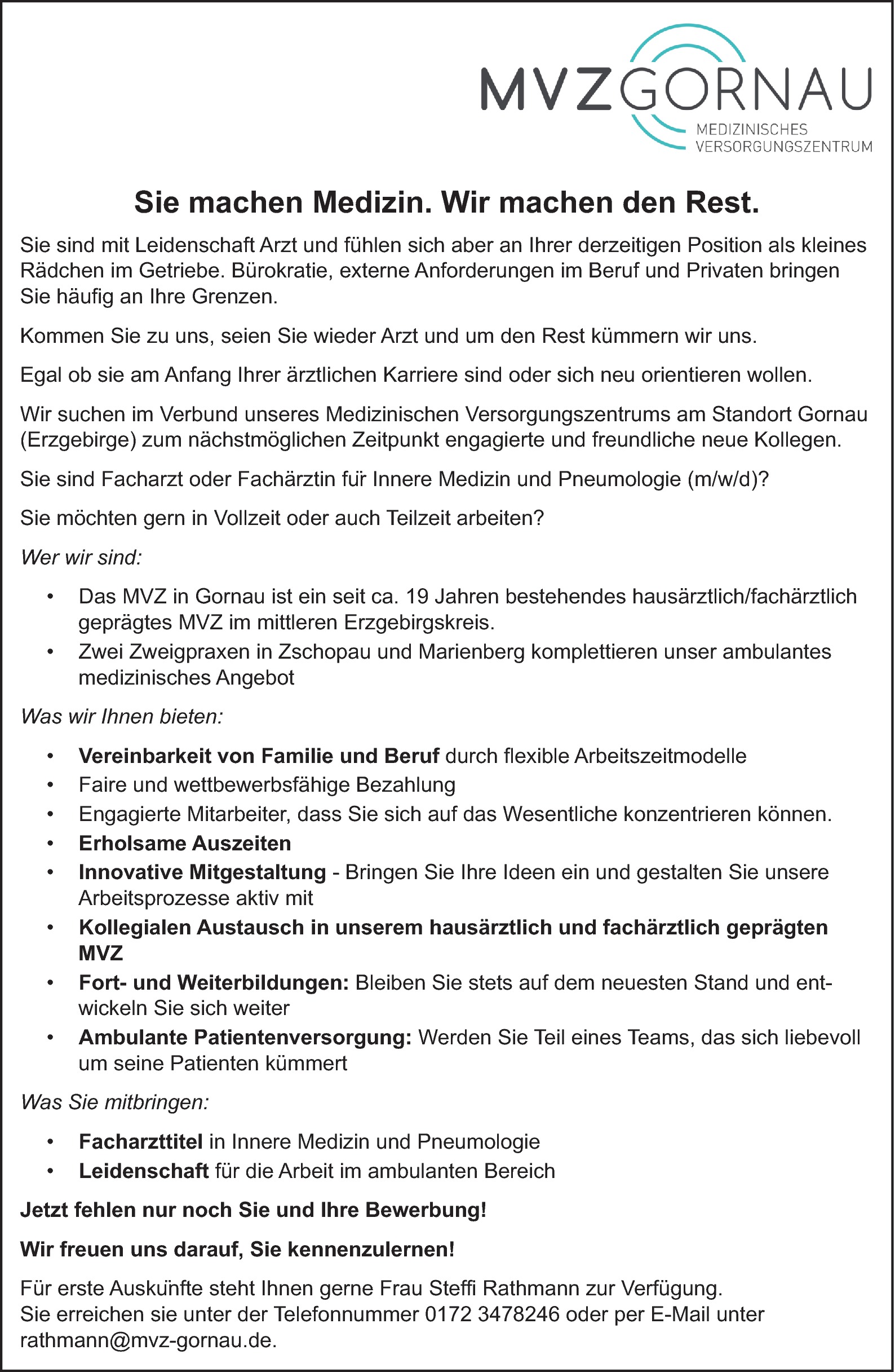 Facharzt Innere Medizin und Pneumologie