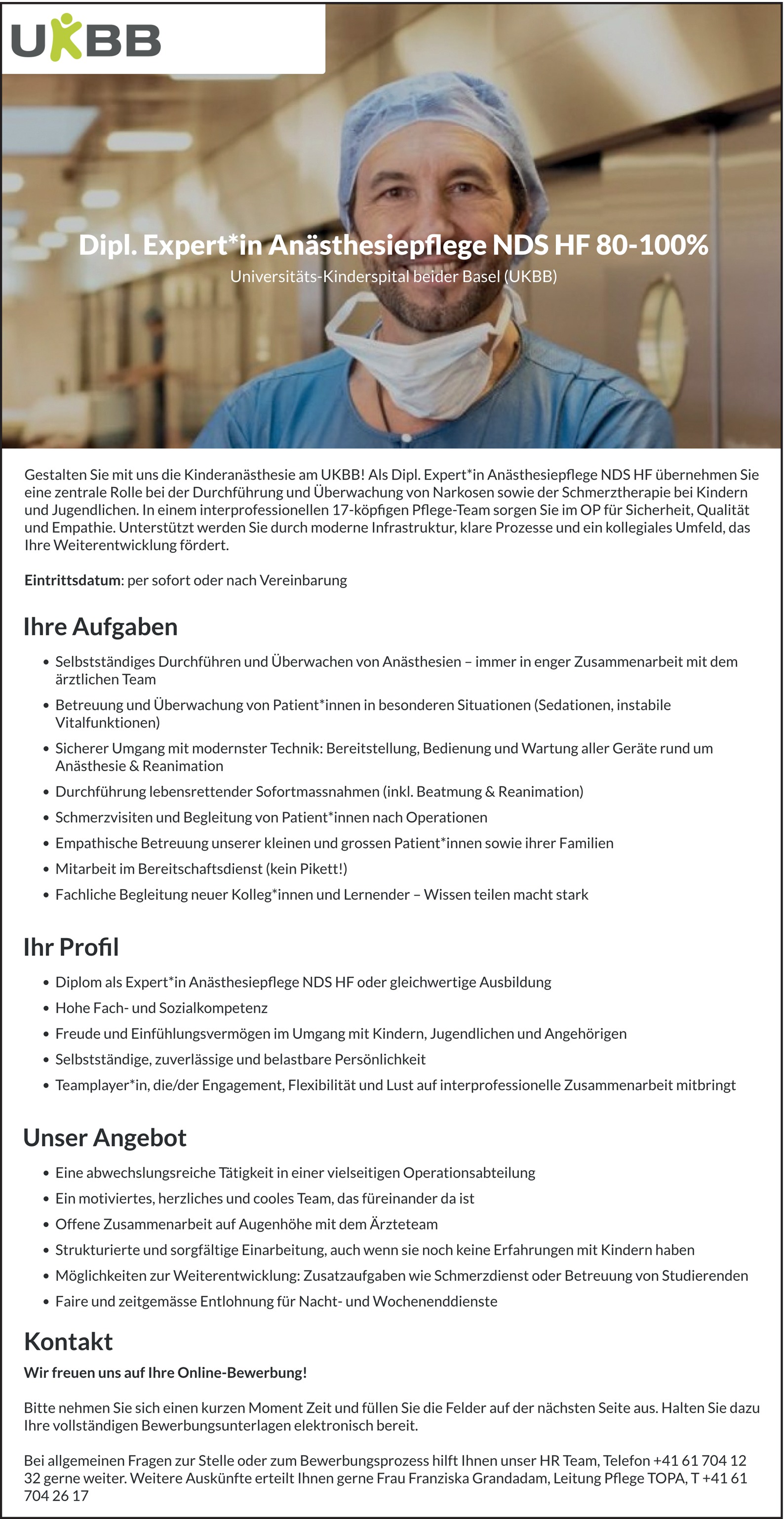 Dipl. Anästhesiepfleger m/w/d