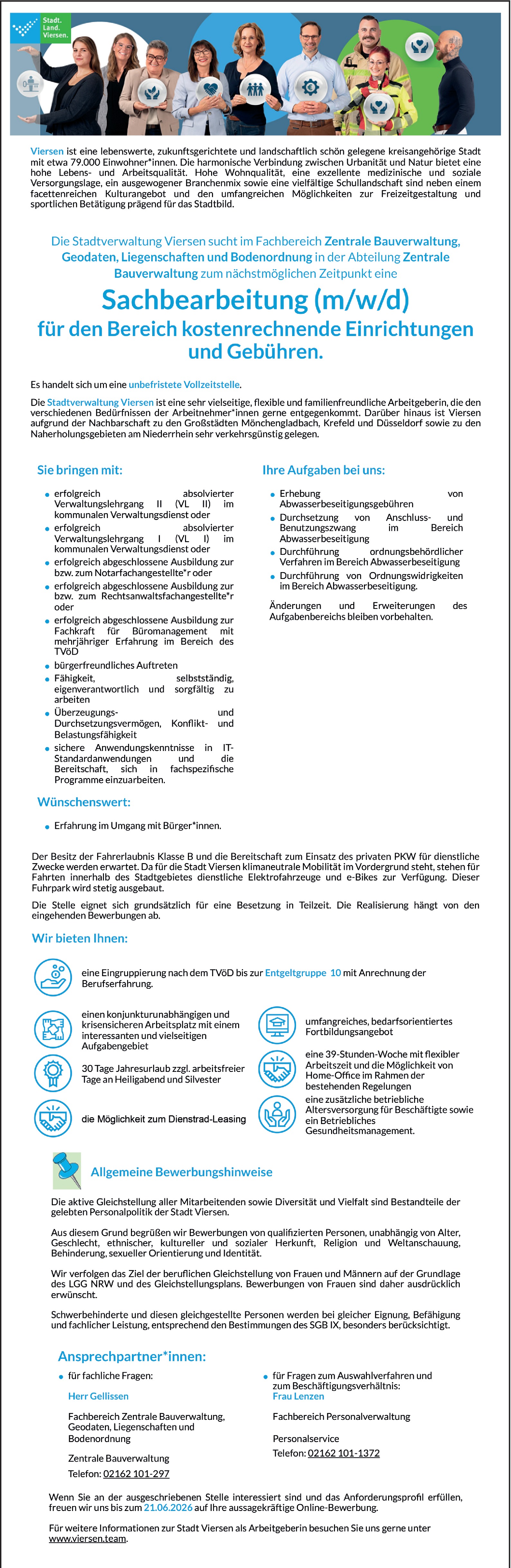 Verwaltungsfachwirt als Sachbearbeitung (m/w/d)