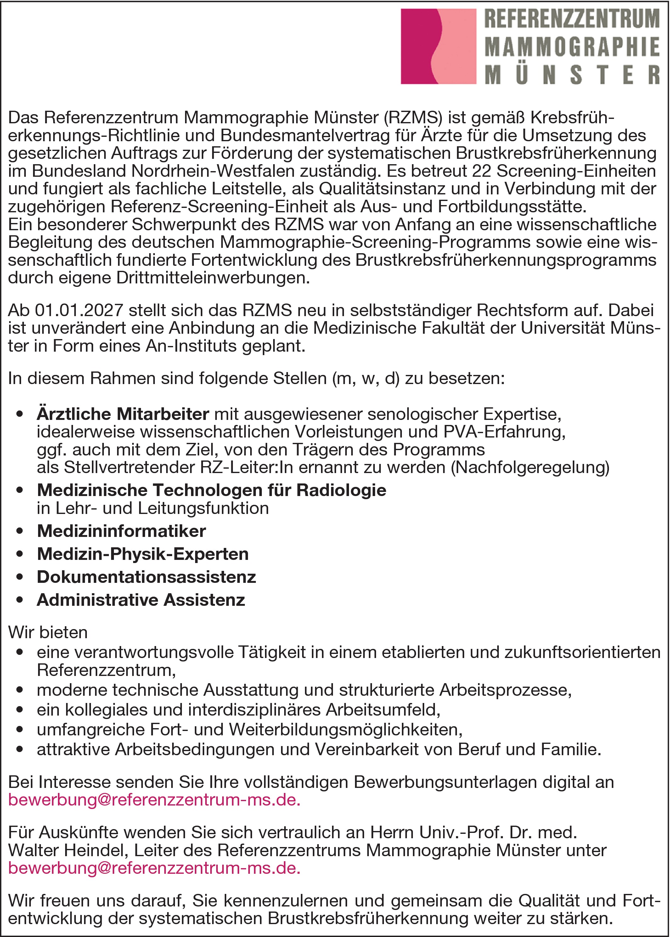 Arzt Ärztin m/w/d