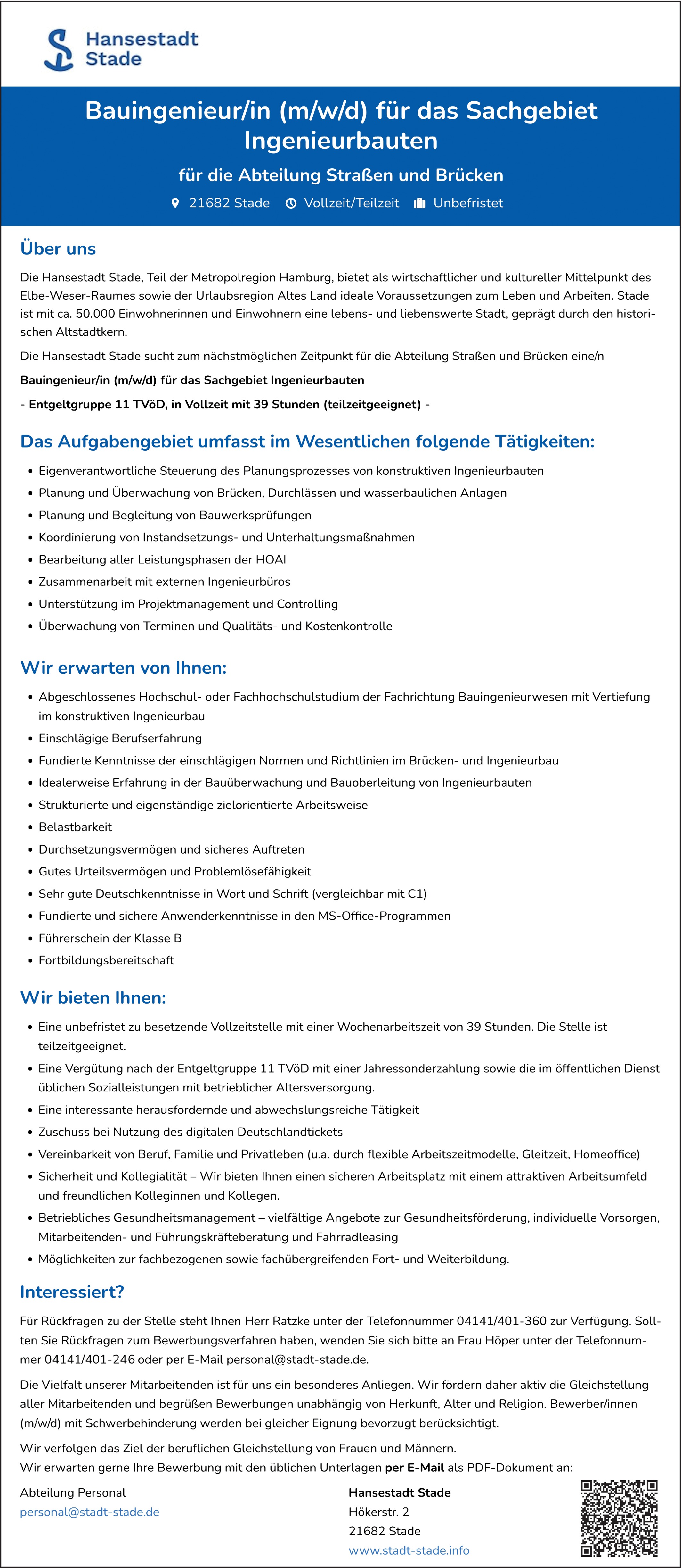 Bauingenieur (m/w/d)