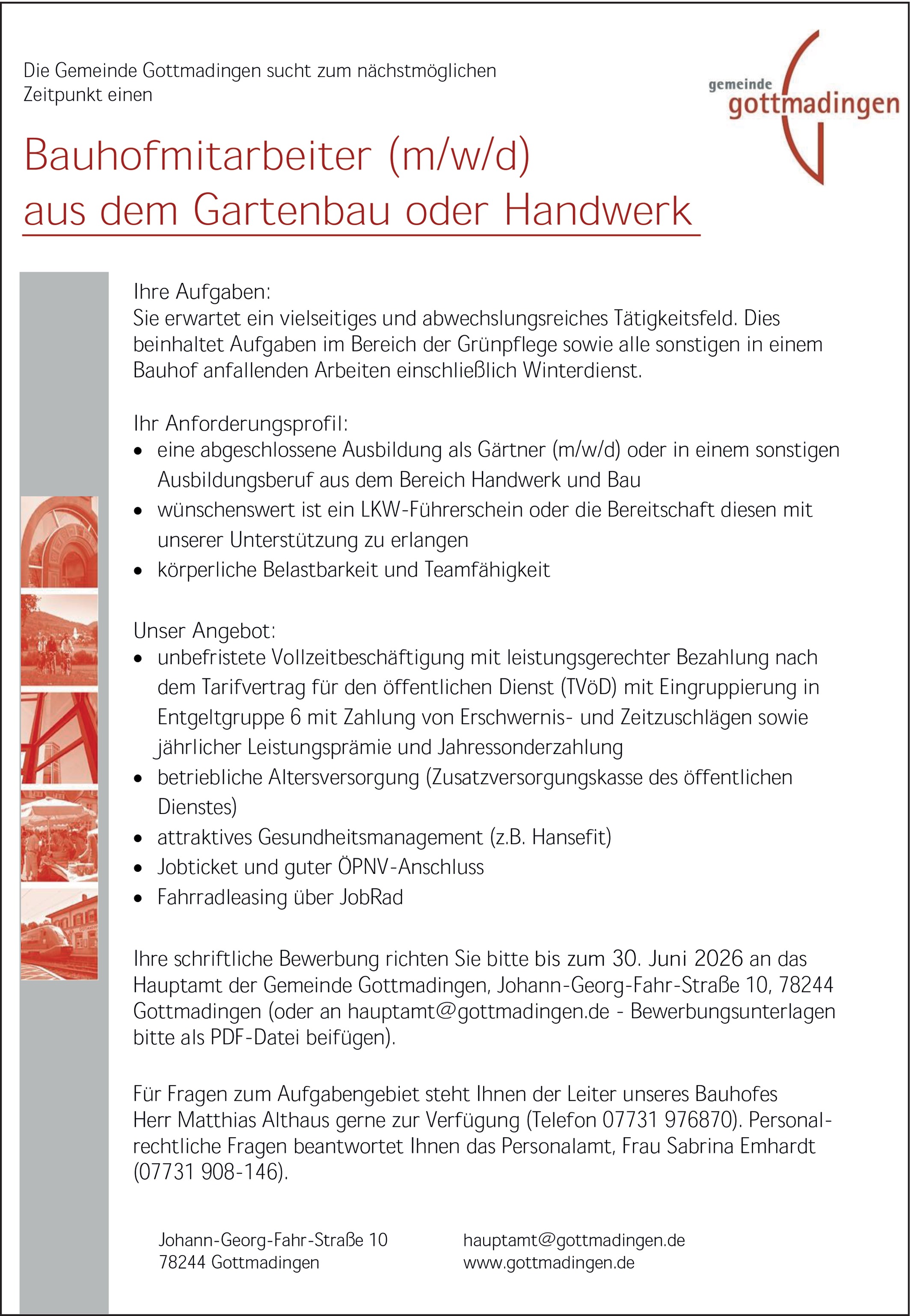 Bauhofmitarbeiter / Gärtner (m/w/d)