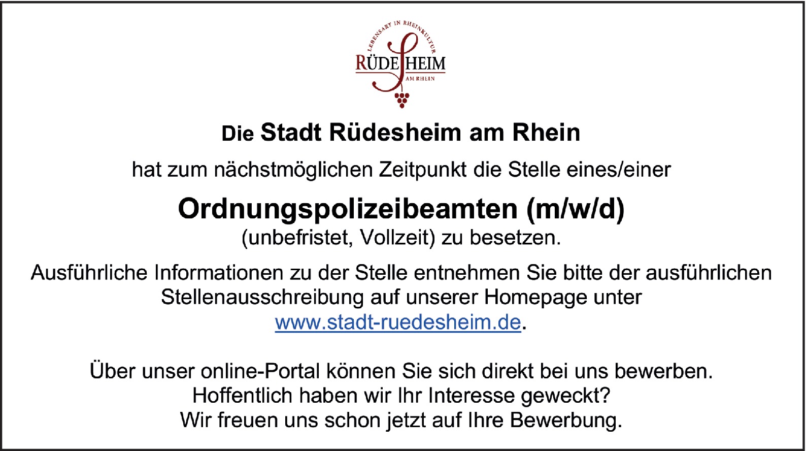 Ordnungspolizeibeamten m/w/d