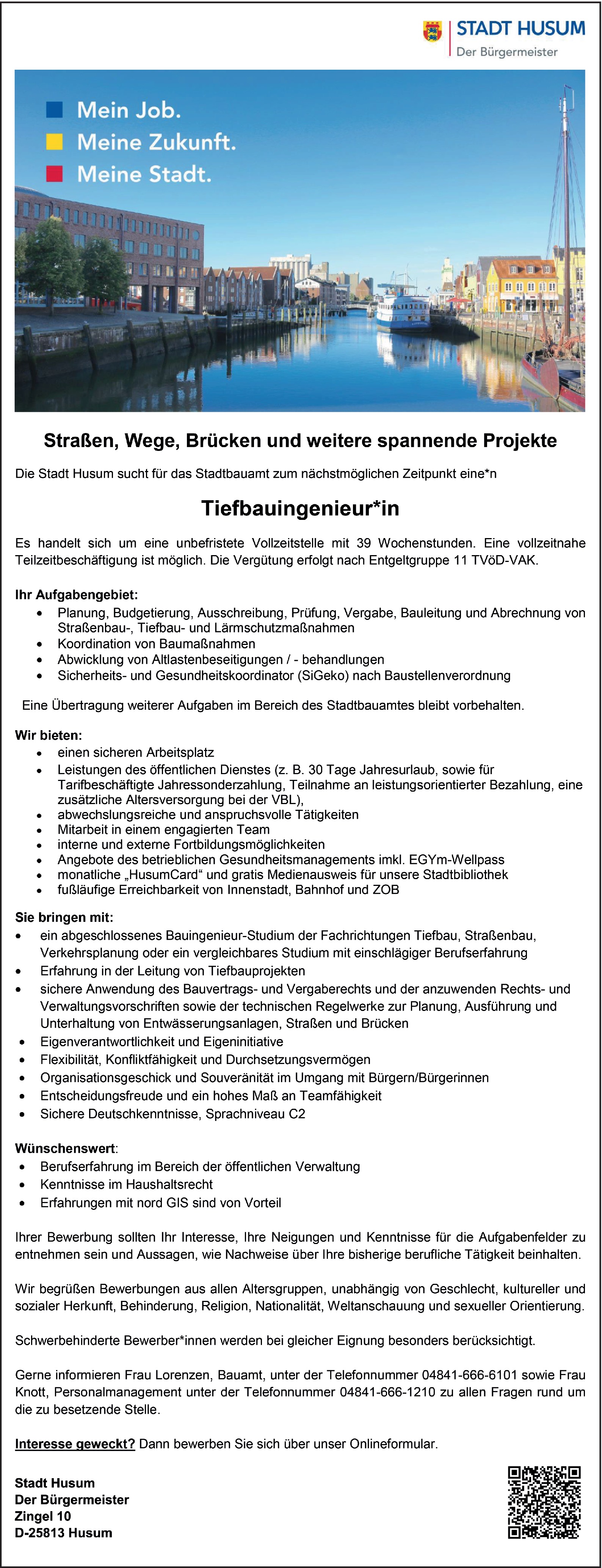 Bauingenieur Tiefbau m/w/d