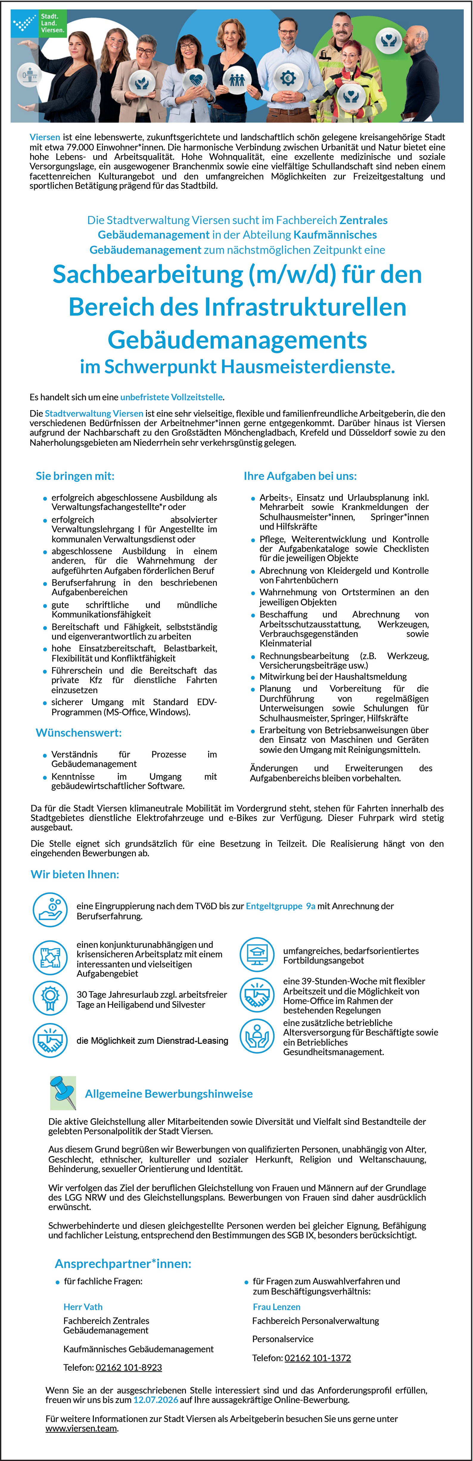 Verwaltungsfachangestellte / Sachbearbeitung (m/w/d)