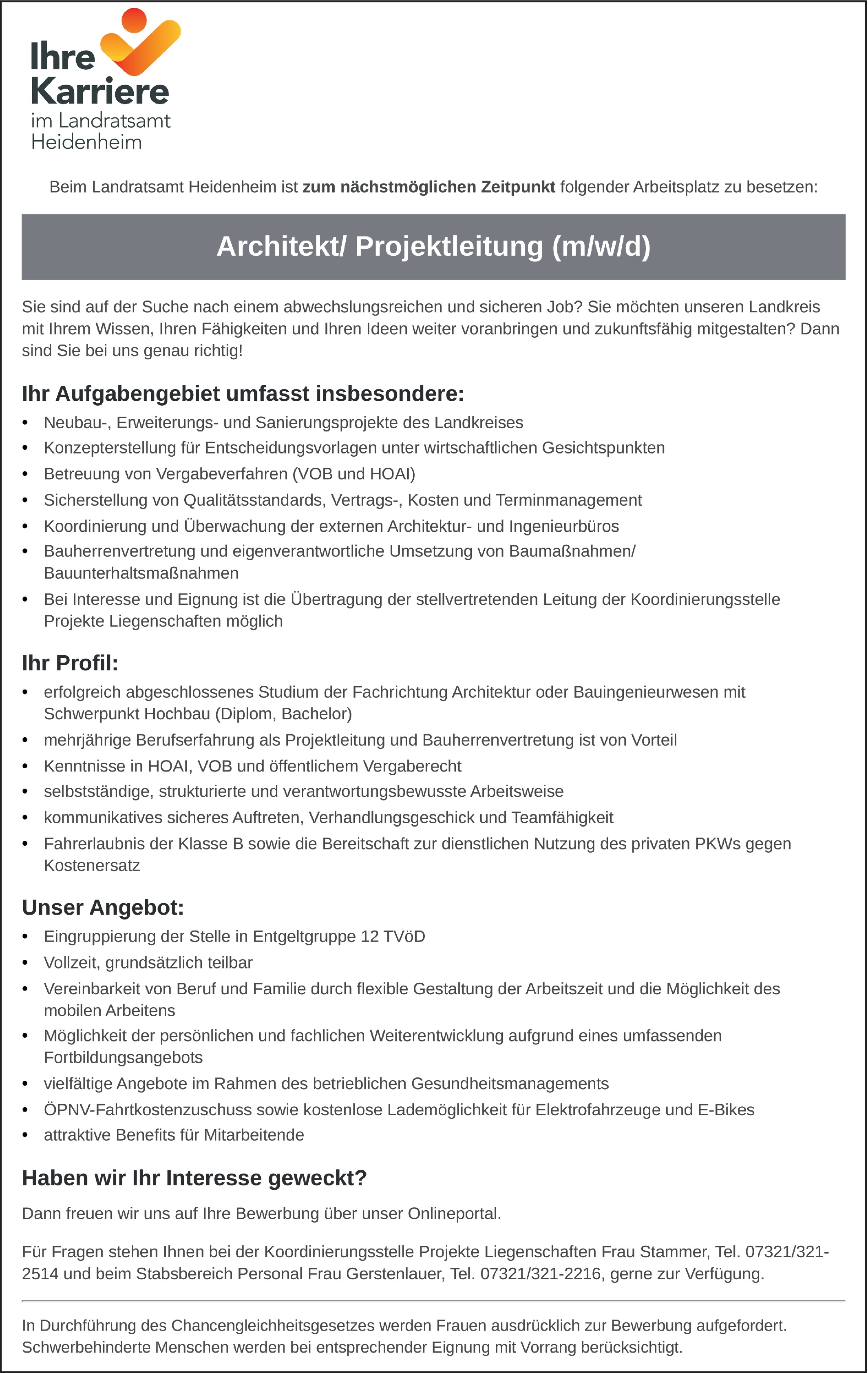 Architekt (m/w/d)