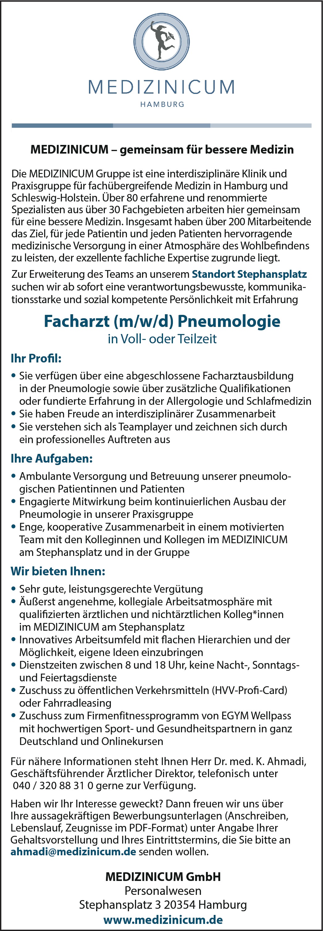 Facharzt / Fachärztin Pneumologie