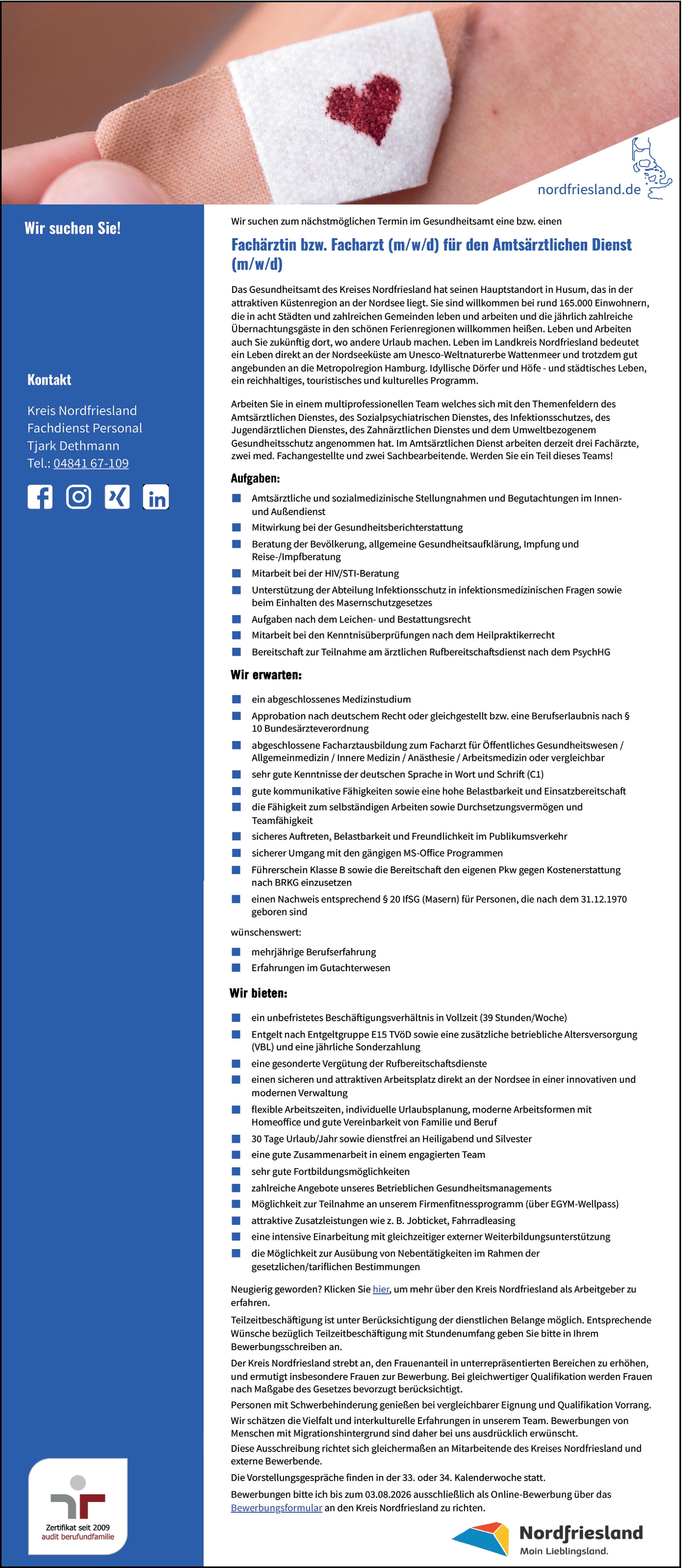 Facharzt Arbeitsmedizin (m/w/d)