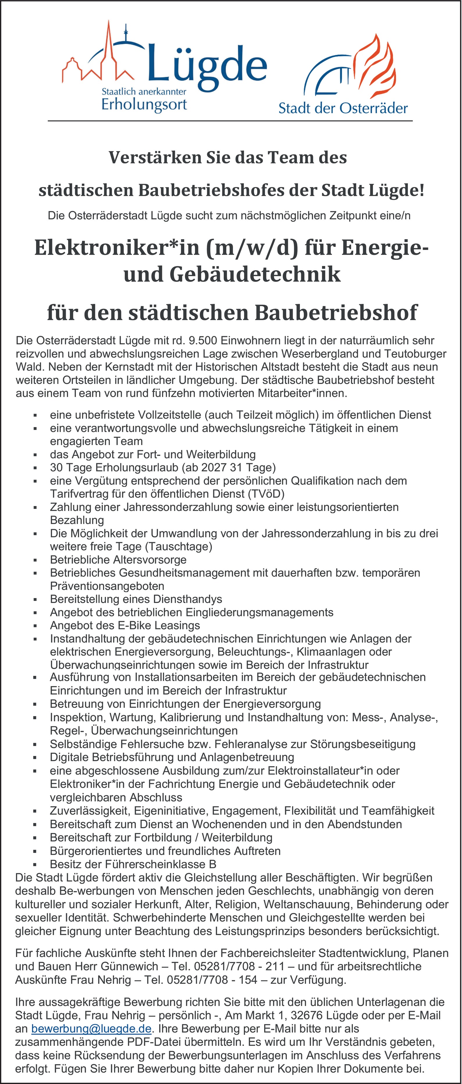 Elektroniker m/w/d Energie- und Gebäudetechnik