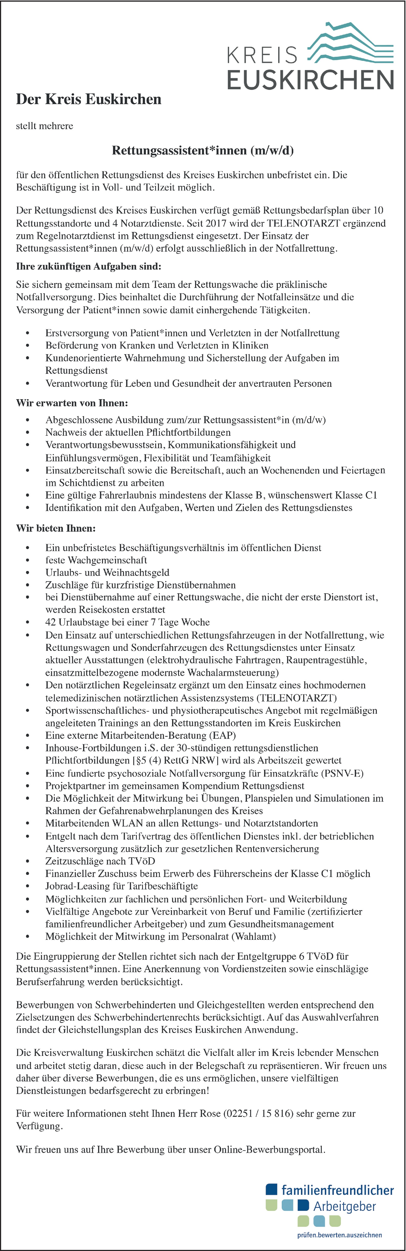 Rettungsassistent (m/w/d)