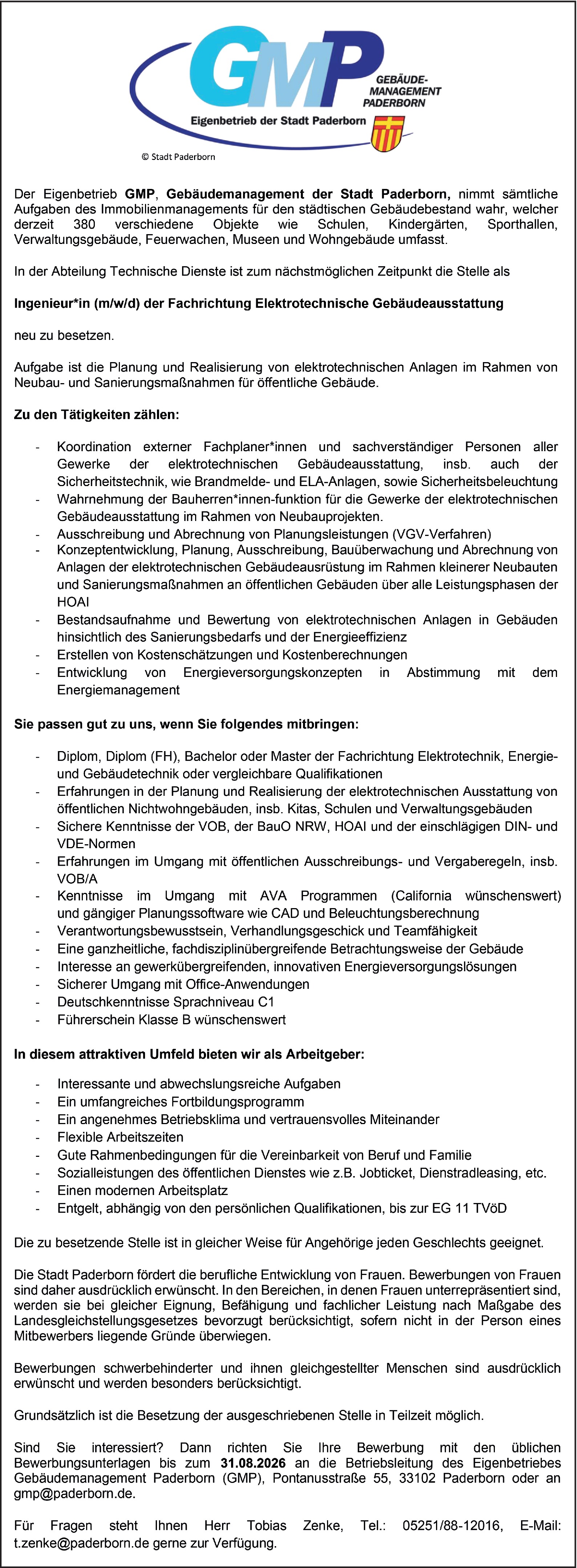 Elektroingenieur / Ingenieur TGA (m/w/d)