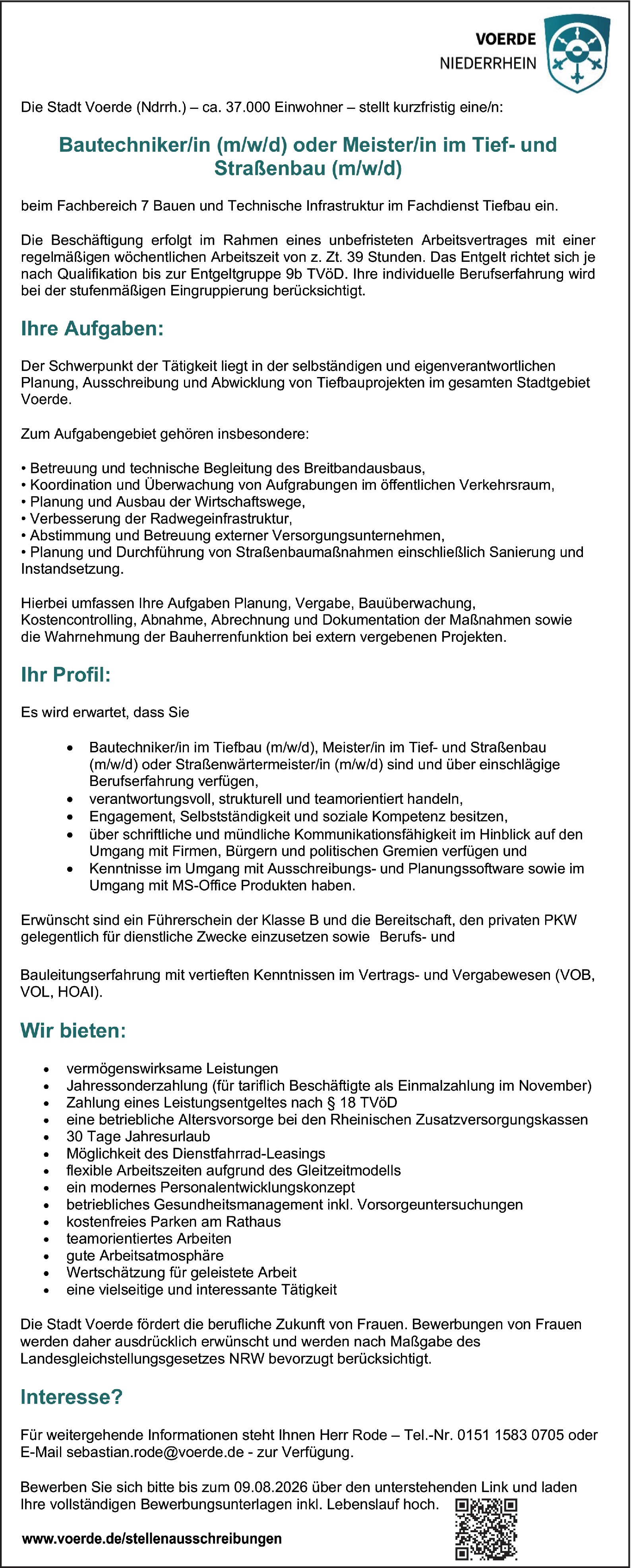 Tiefbautechniker (m/w/d)