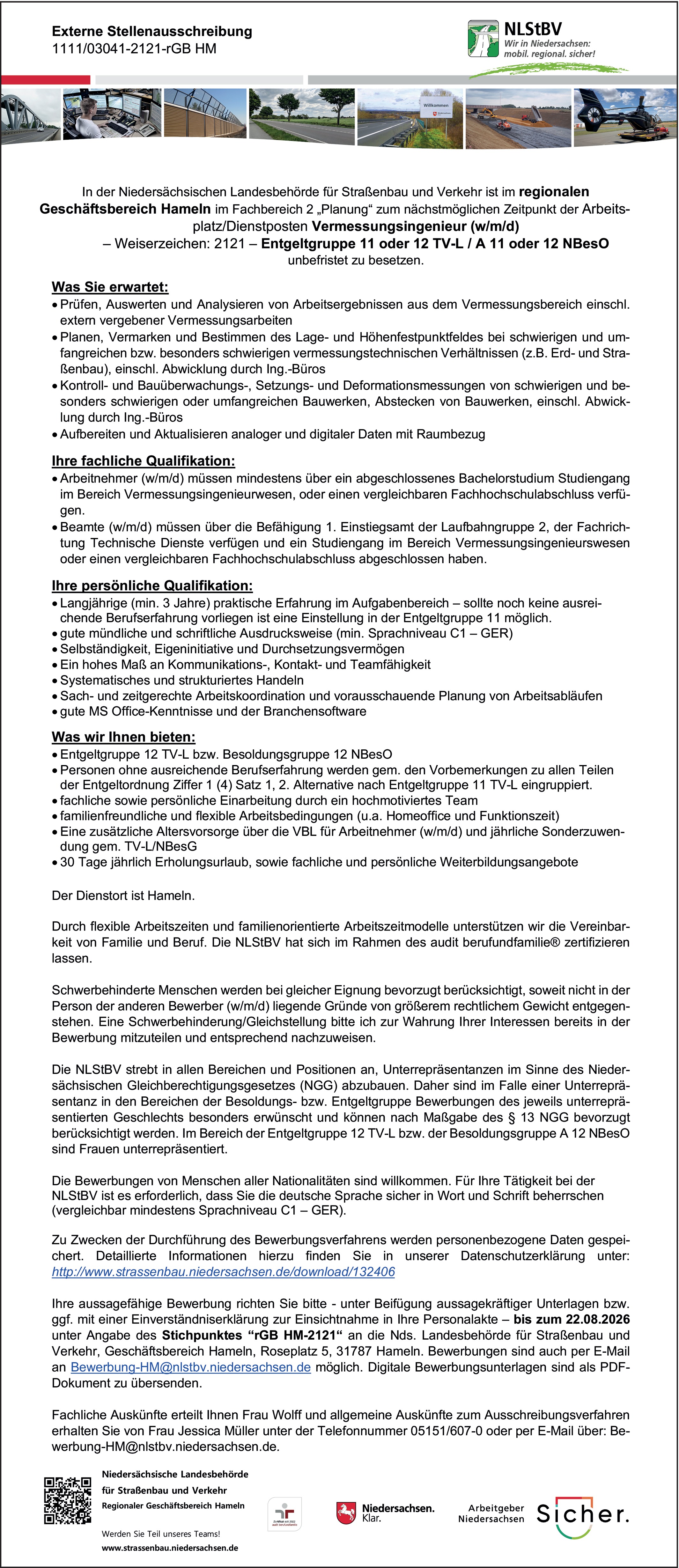 Vermessungsingenieur (m/w/d)