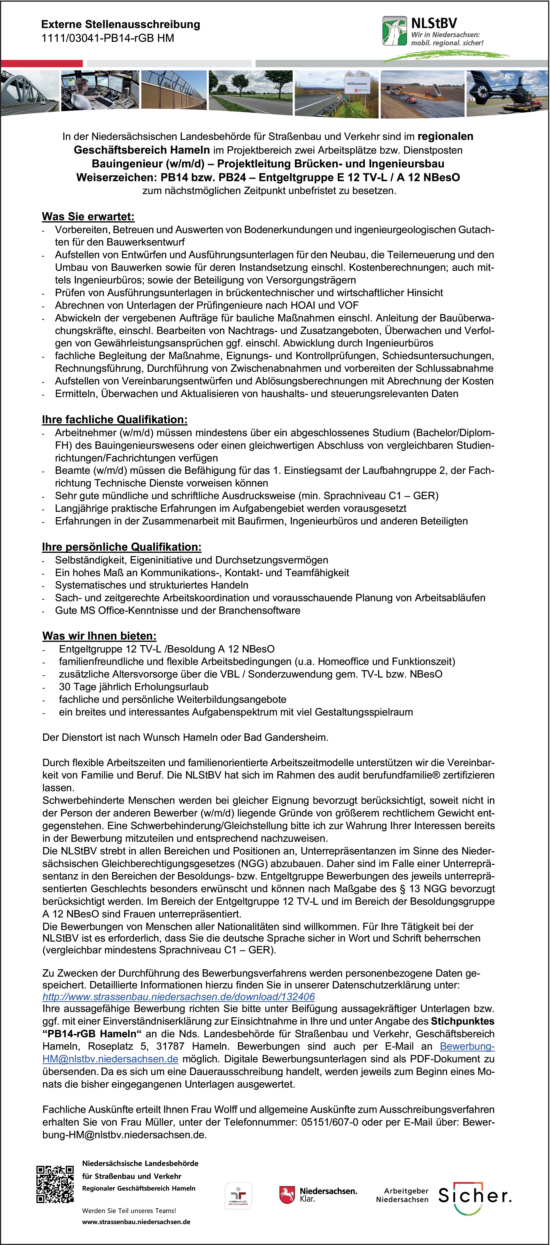 Bauingenieur (m/w/d)