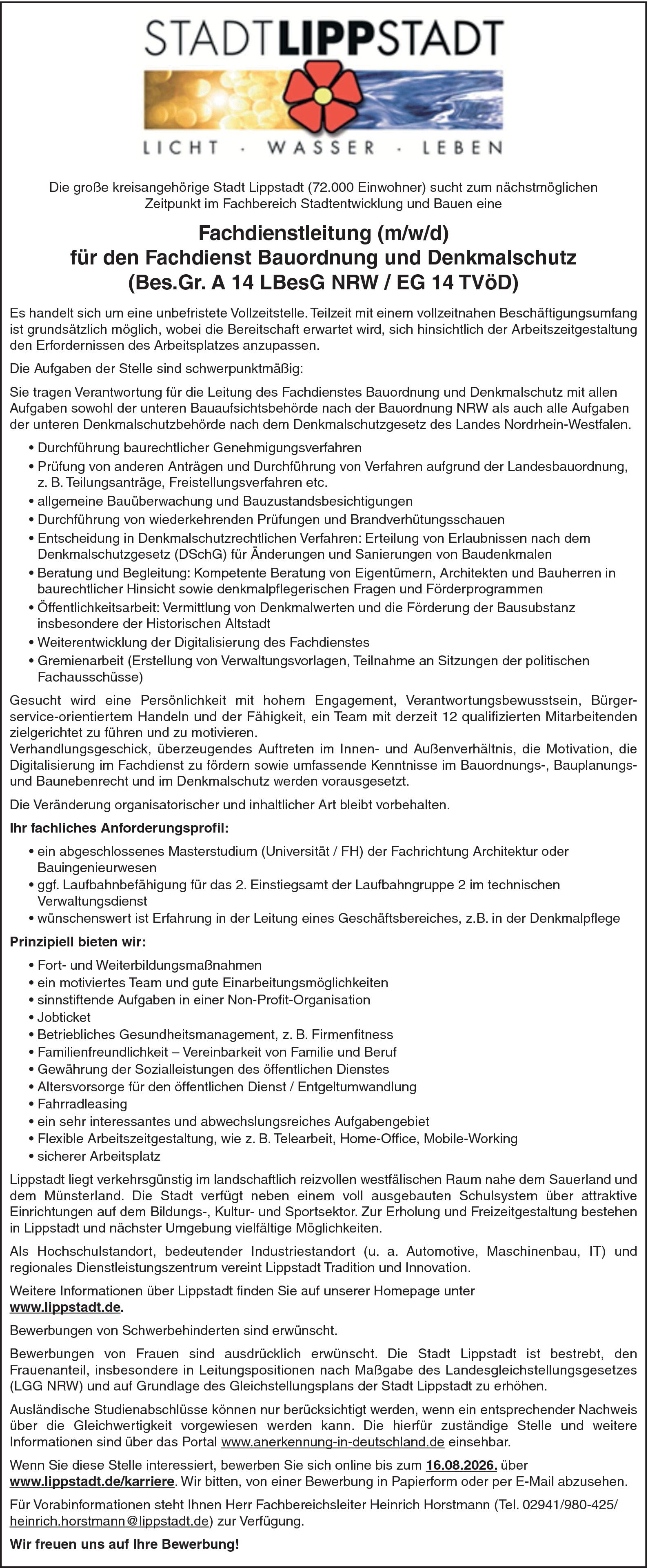 Architekt/in öffentlicher Dienst
