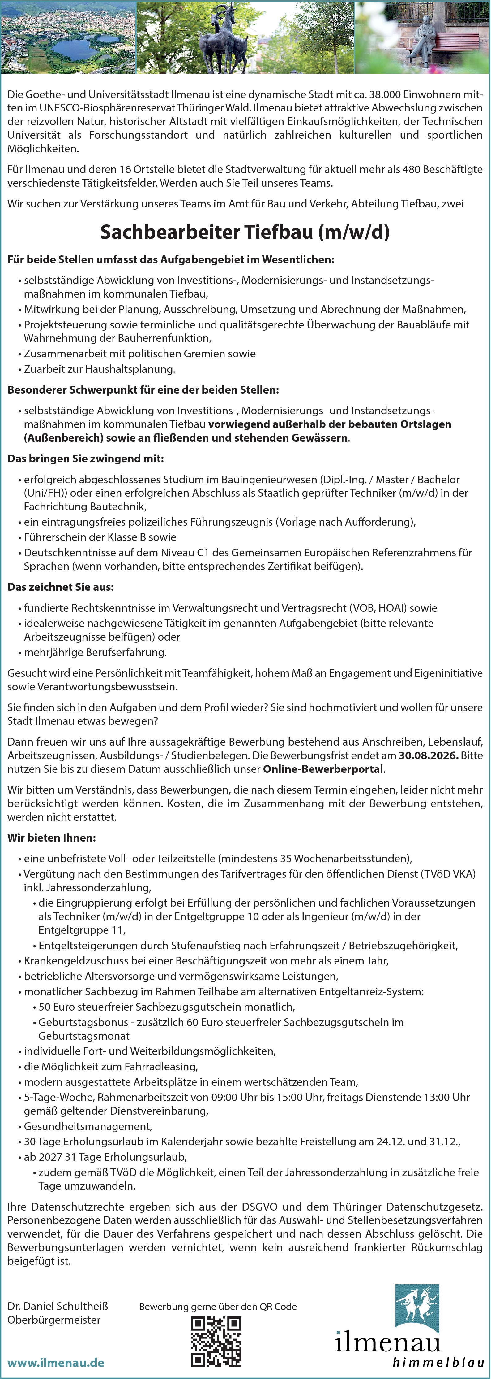 Bauingenieur Tiefbau m/w/d