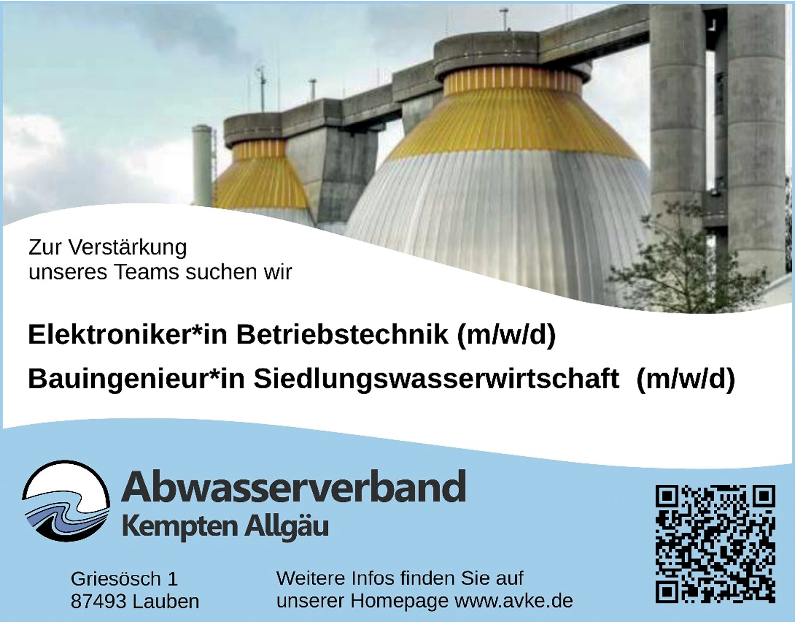Bauingenieur/in Siedlungswasserwirtschaft 